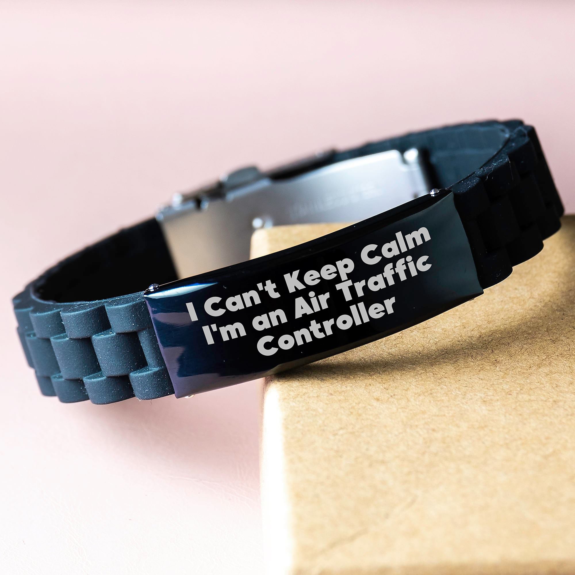 Funny Air Traffic Controller Gifts from Friends for Birthday - Glide lock Clasp Bracelet 'I Can't Keep Calm I'm An Air Traffic Controller' - Unique Air Traffic Controller Accessories - Image 3
