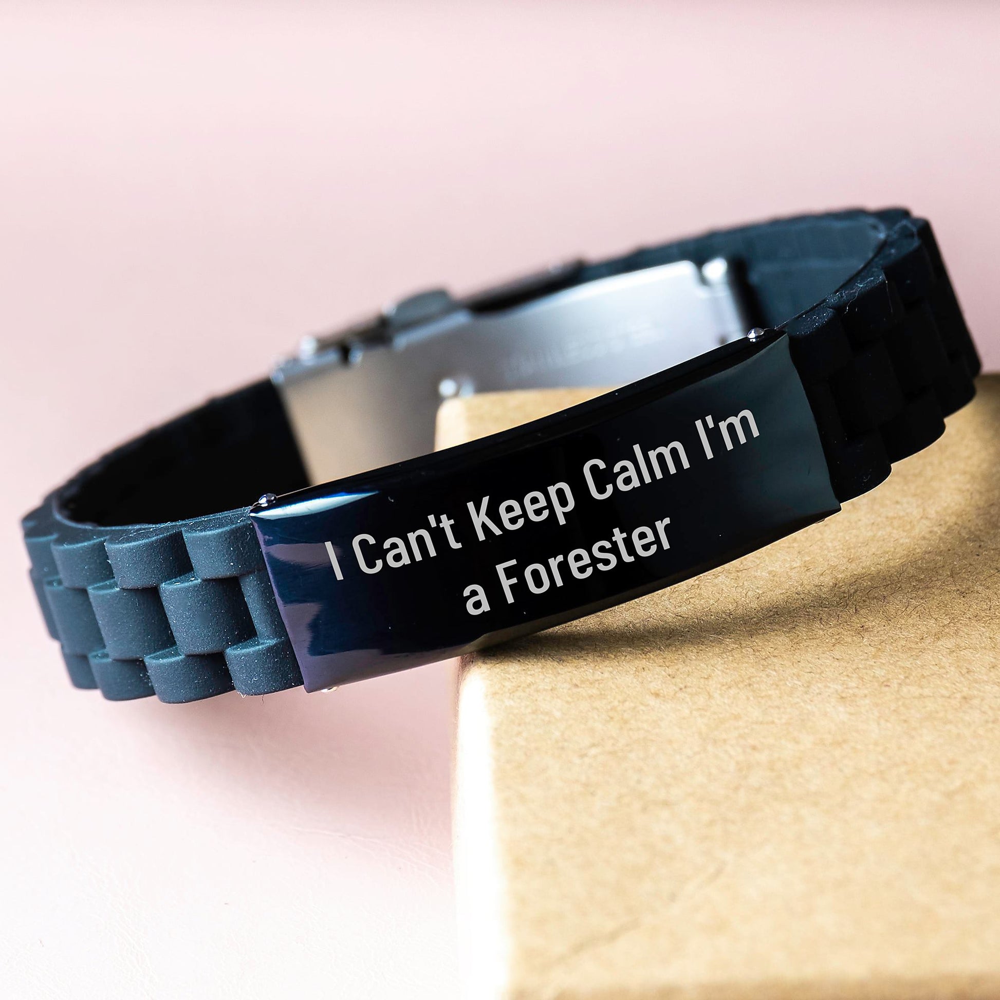 Forester Gifts, I Can't Keep Calm I'm A Forester, Funny Graduation Glide lock Clasp Bracelet, Gifts from Friends to Forester - Image 3