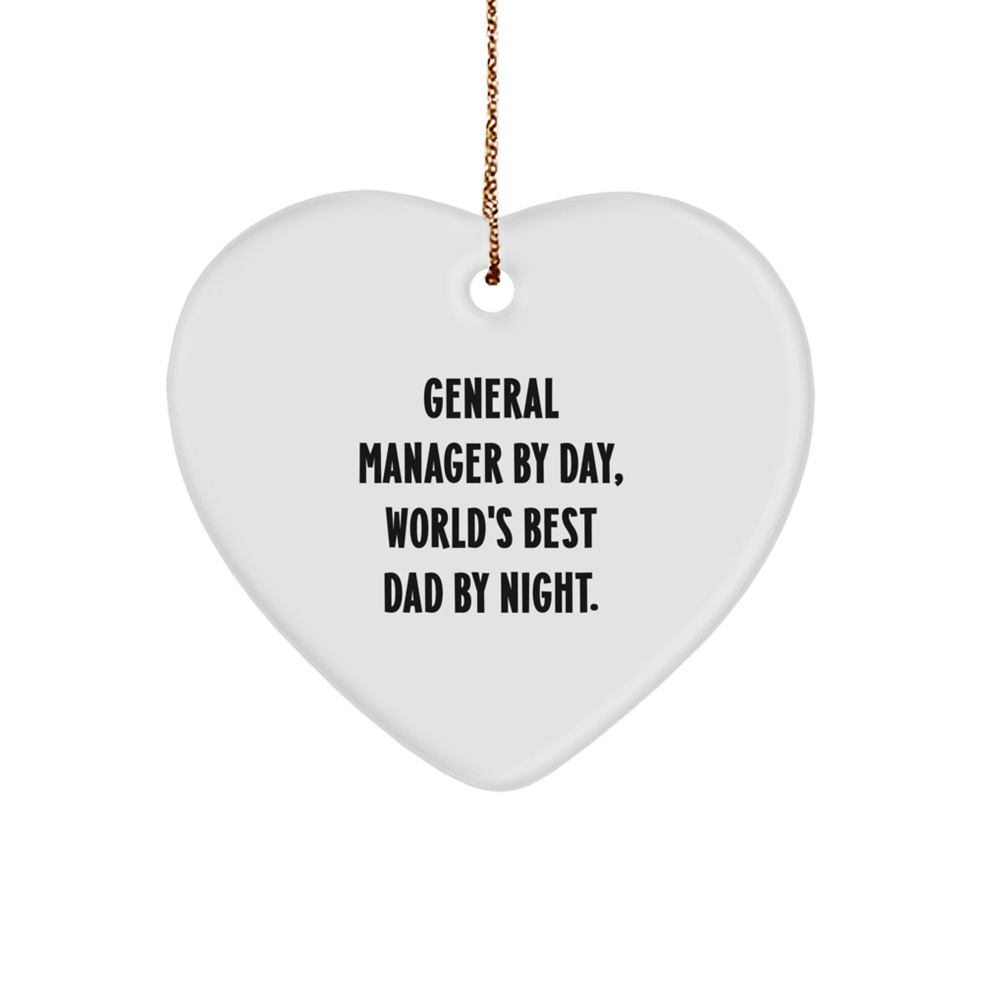 General Manager Gifts from Men - Funny Heart Ornament for Christmas