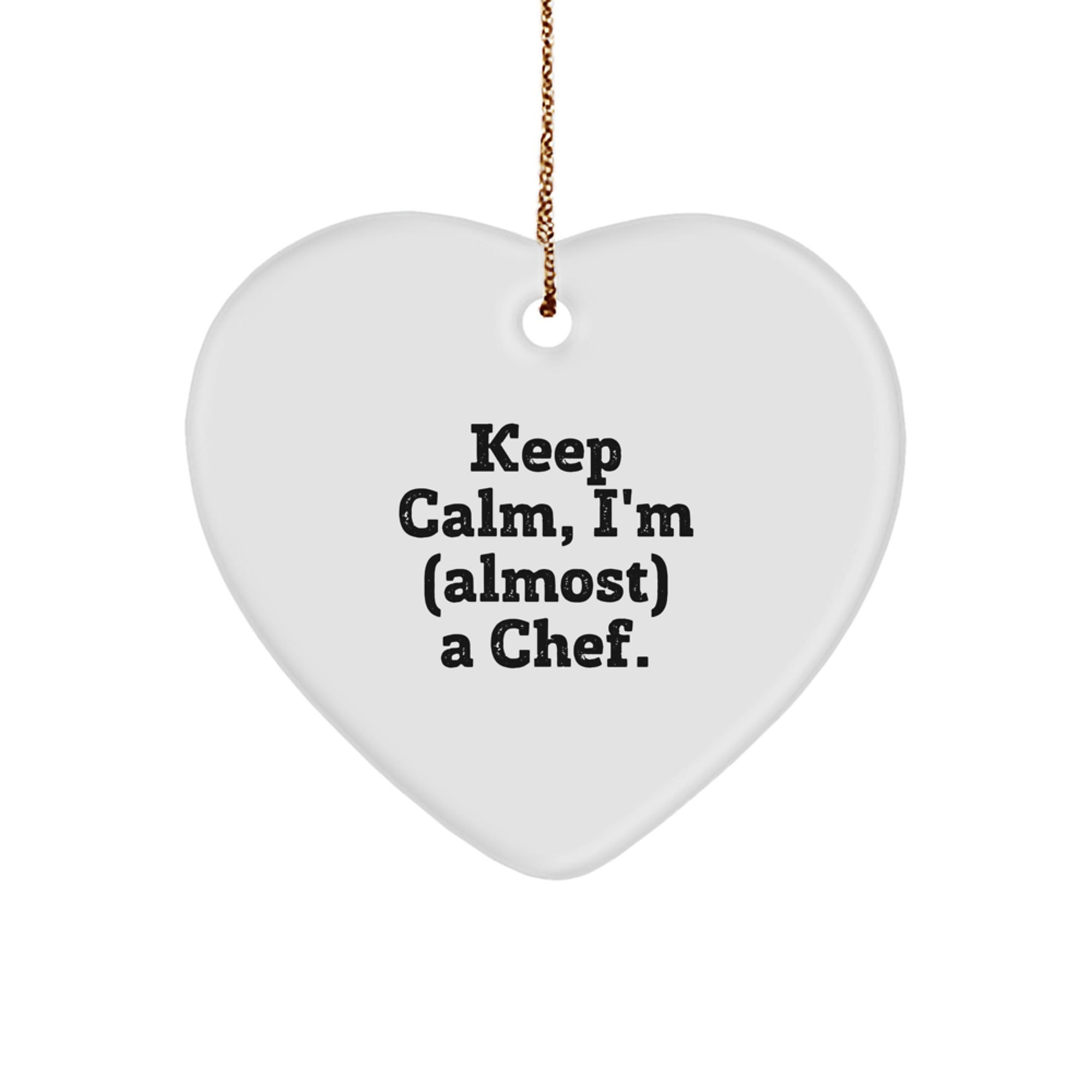Funny Chef Heart Ornament Gifts from Friends for Men, Women, Chef, and Family - Christmas Unique Heart Shaped Decorations