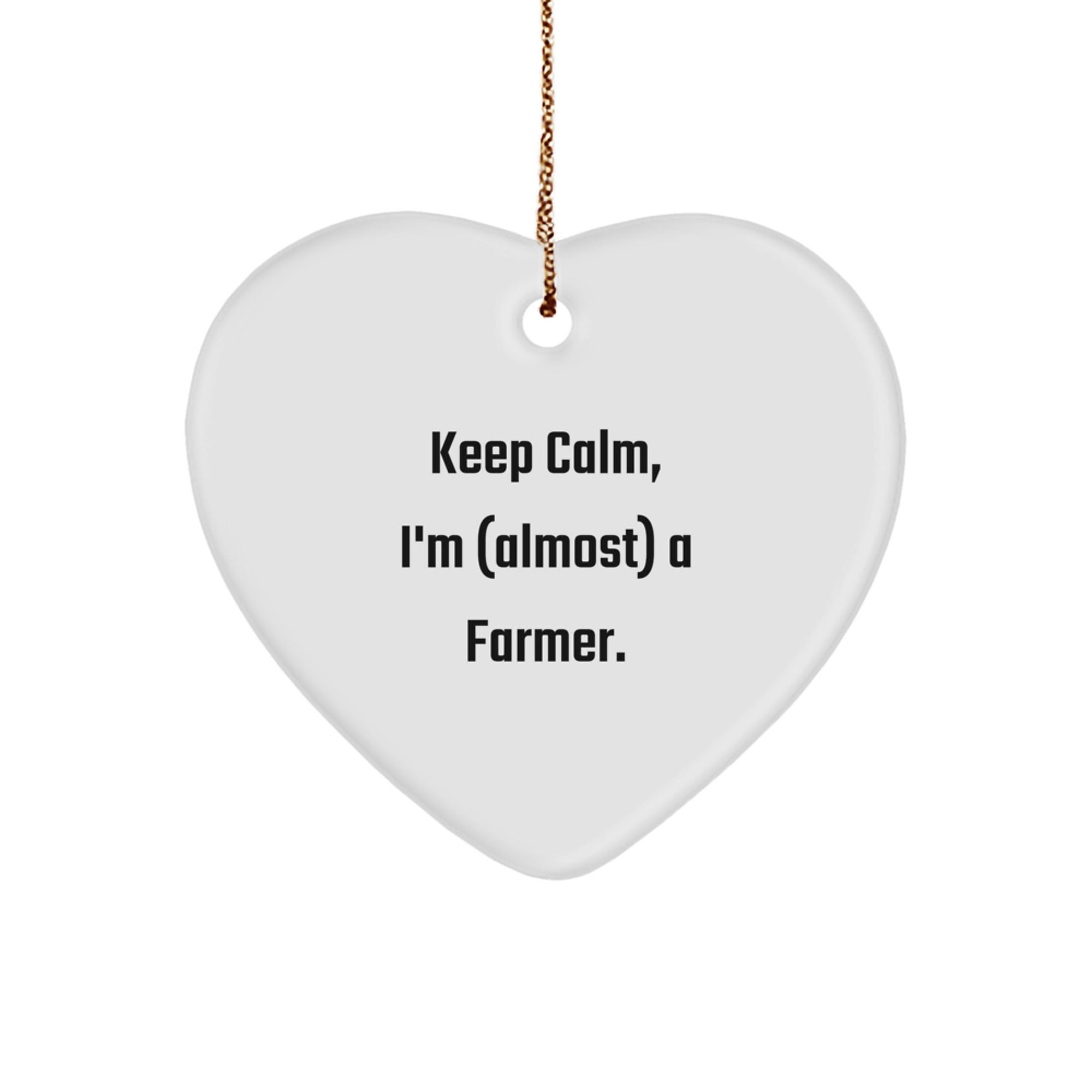 Funny Farmer Christmas Heart Ornament Gifts from Friends, Family, Coworkers, for Men, Women, Farmland Enthusiasts, Heart Shaped Decorations