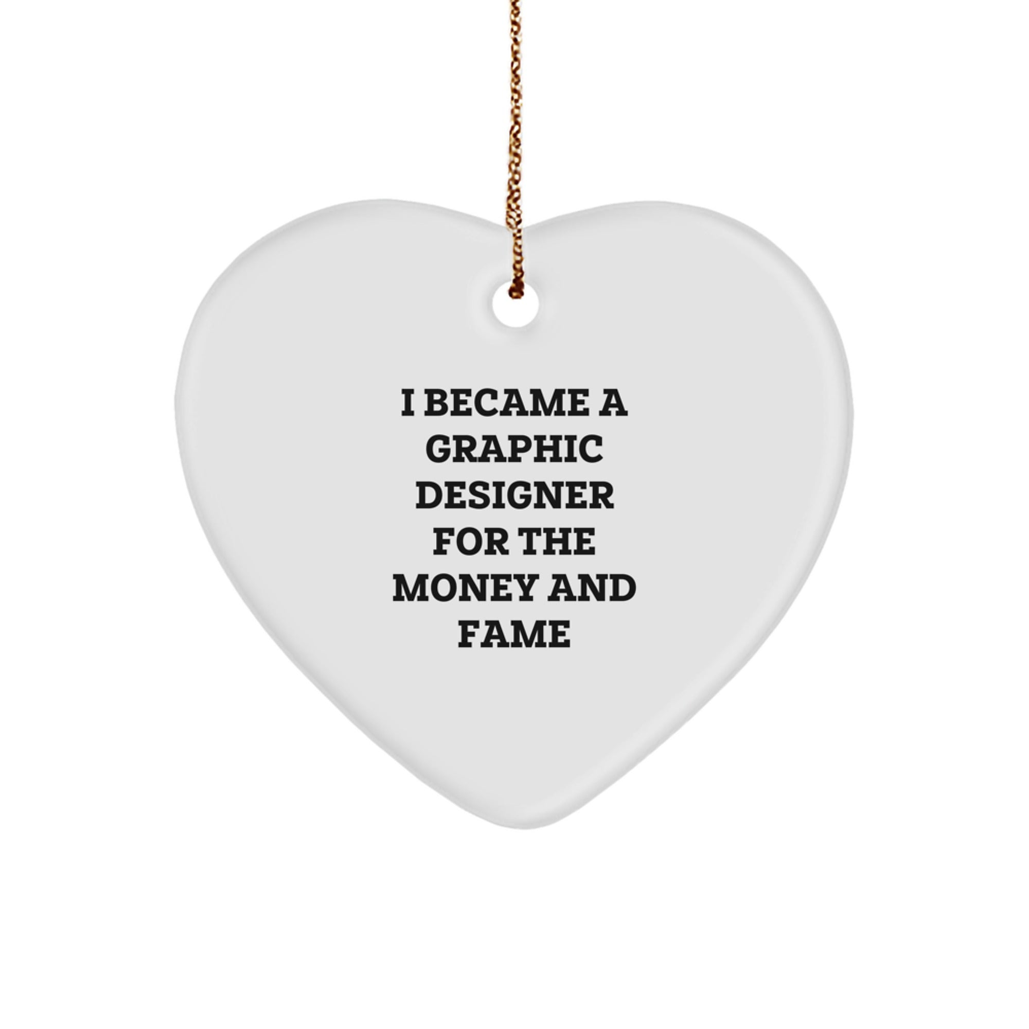 Funny Graphic Designer Gifts from Friends Unique Heart Ornament for Graphic Designer Men Women