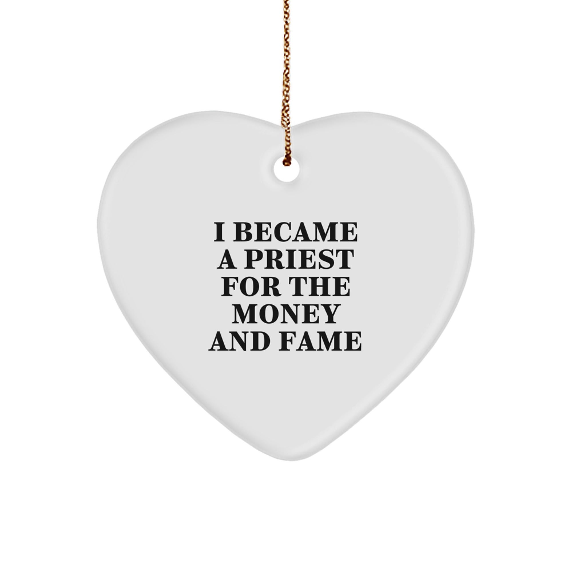 Funny Priest Heart Ornament Quotes Gifts for Priest Men from Friends