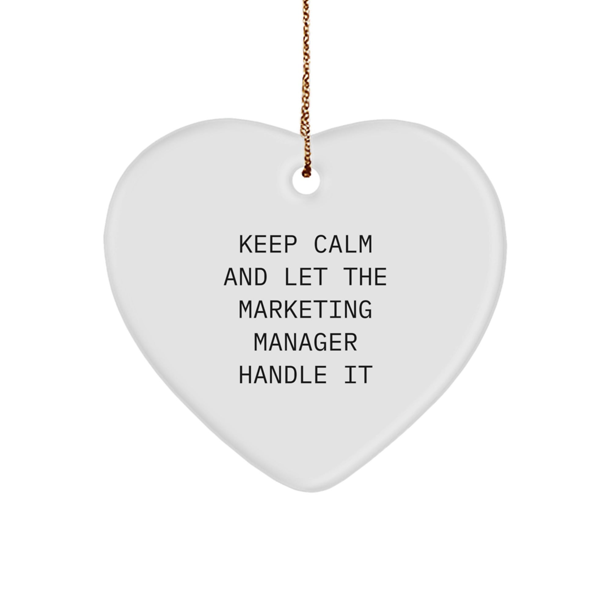 Funny Christmas Marketing Manager Heart Ornament Gifts from Friends for the Marketing Manager in the Office