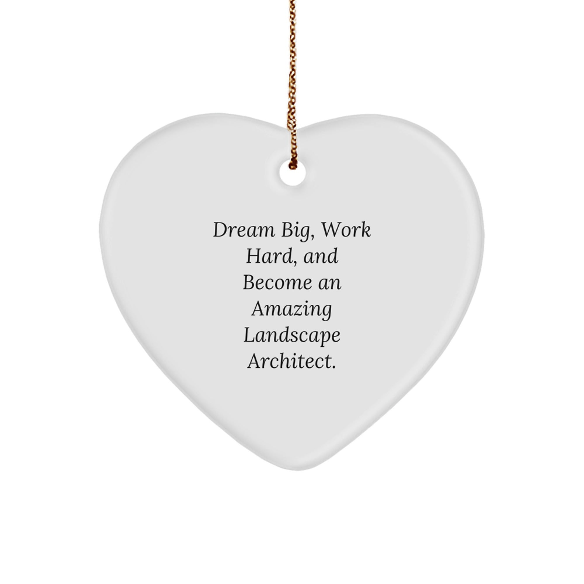 Inspirational Gifts from Friends and Family for Amazing Landscape Architects, Dream Big Heart Ornament, Christmas Unique Decorations