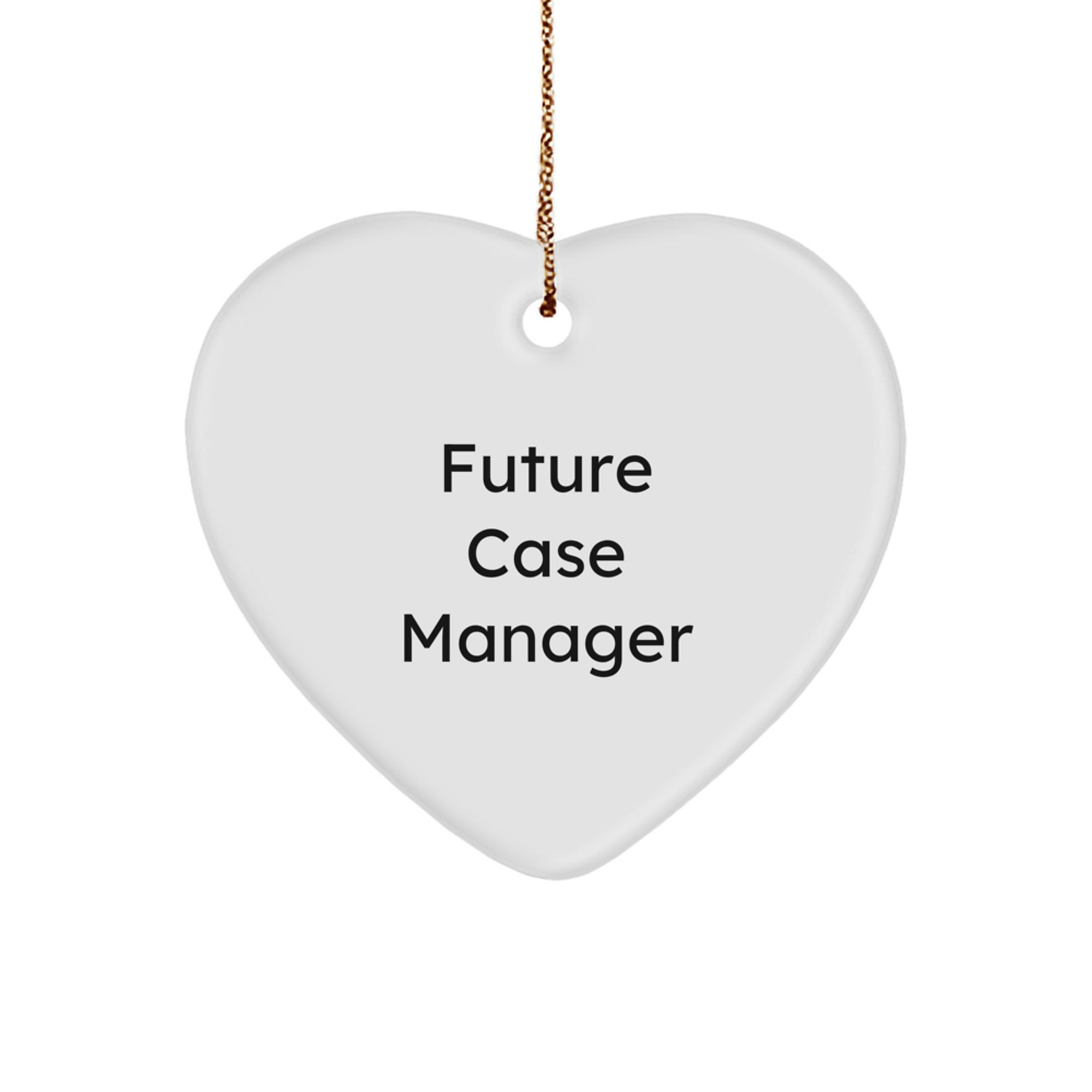 Funny Future Case Manager Quotes Heart Ornament Gifts from Family to Case Manager for Christmas Unique Gifts