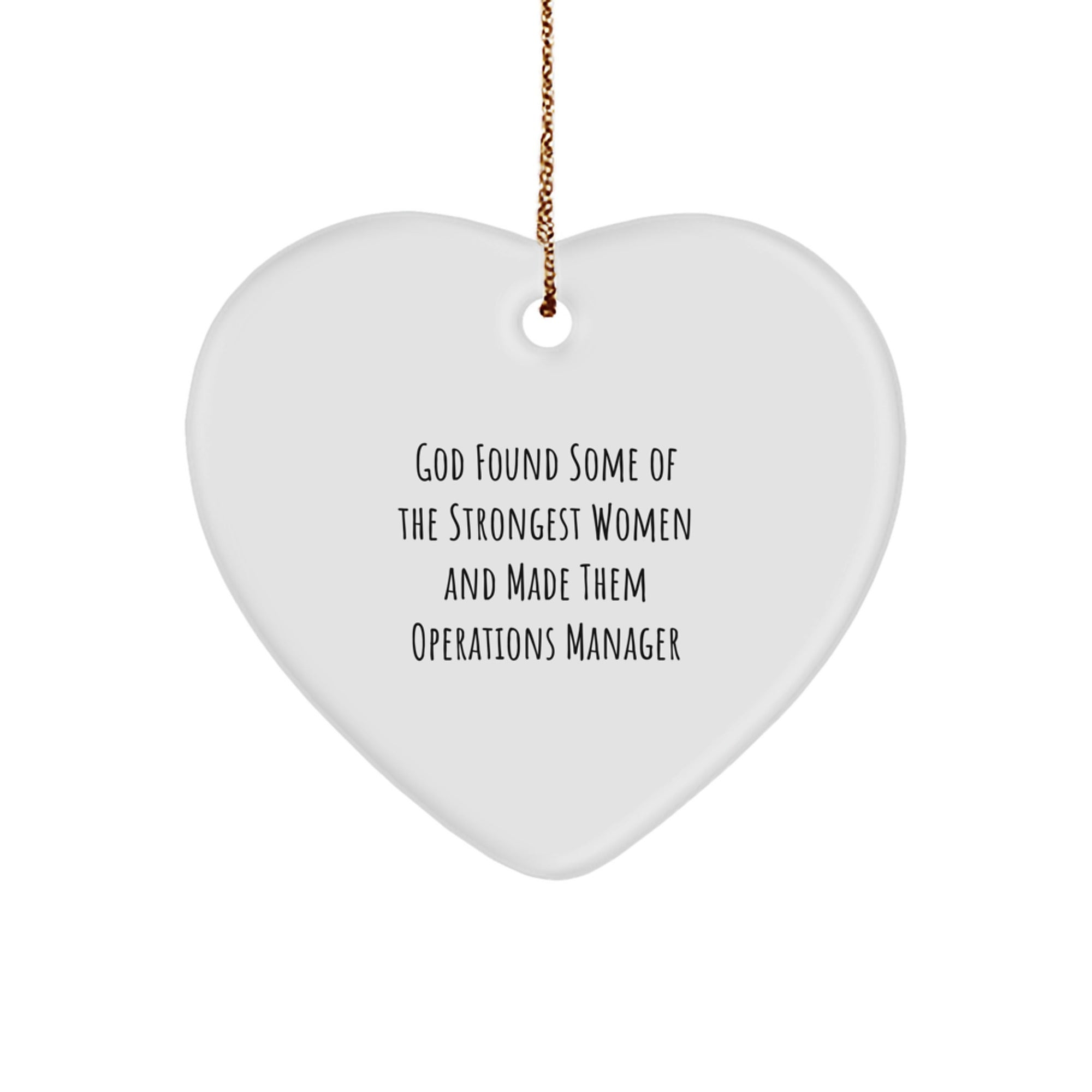 Funny Quotes Operations Manager Heart Ornament Gifts from Friends for Unique Christmas Decorations
