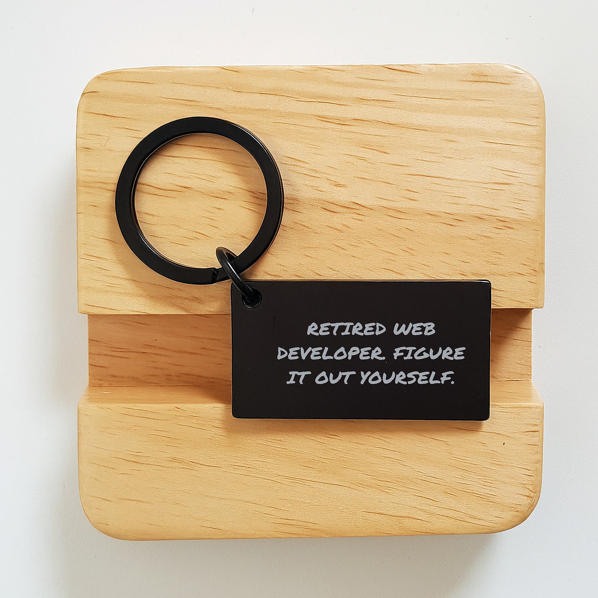 Funny Web Developer Gifts from Friends - Keychain for Women and Men - Graduation Unique Gifts with Retired Web Developer Quote - Image 2