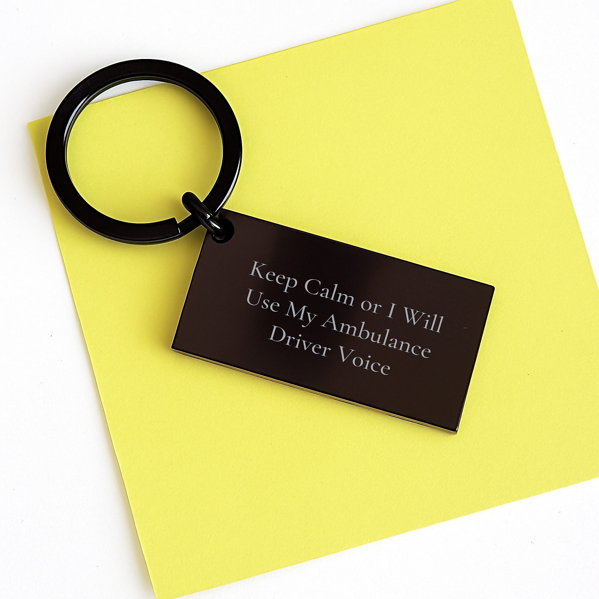 Birthday Gift for Her Ambulance Driver Keychain with Engraved Quote - Image 3