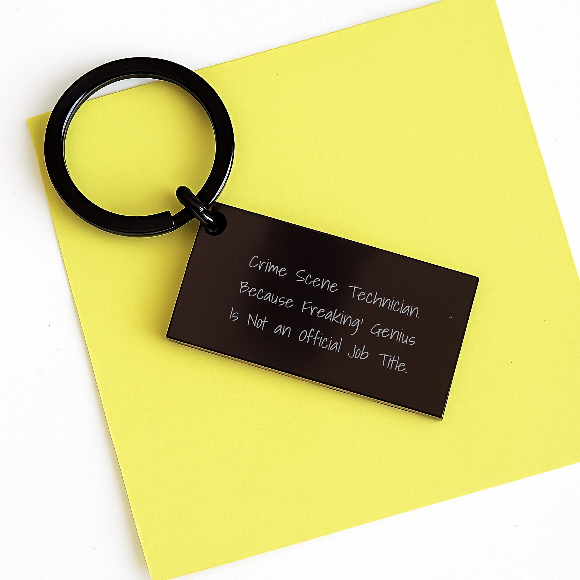 Funny Crime Scene Technician Keychain Gifts for Men - Unique Keychain for Crime Scene Technician Graduation, Gift from Friends or Family with Inspirational Quote - Image 3
