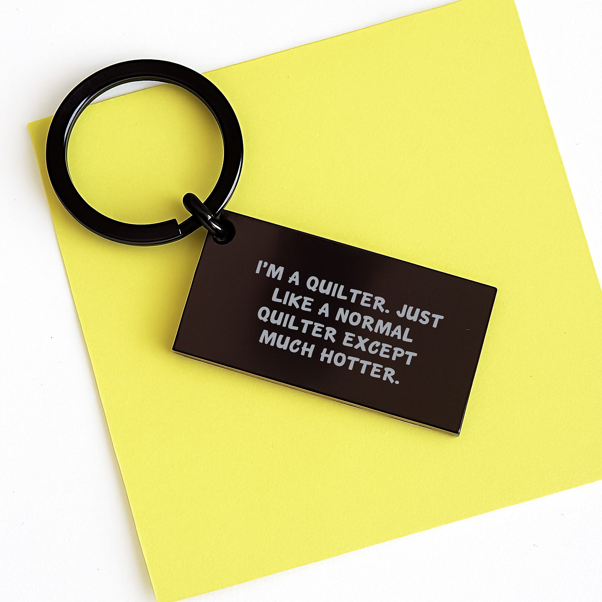 Quilter Keychain Gift for Him - A Humorous Keepsake - Image 3