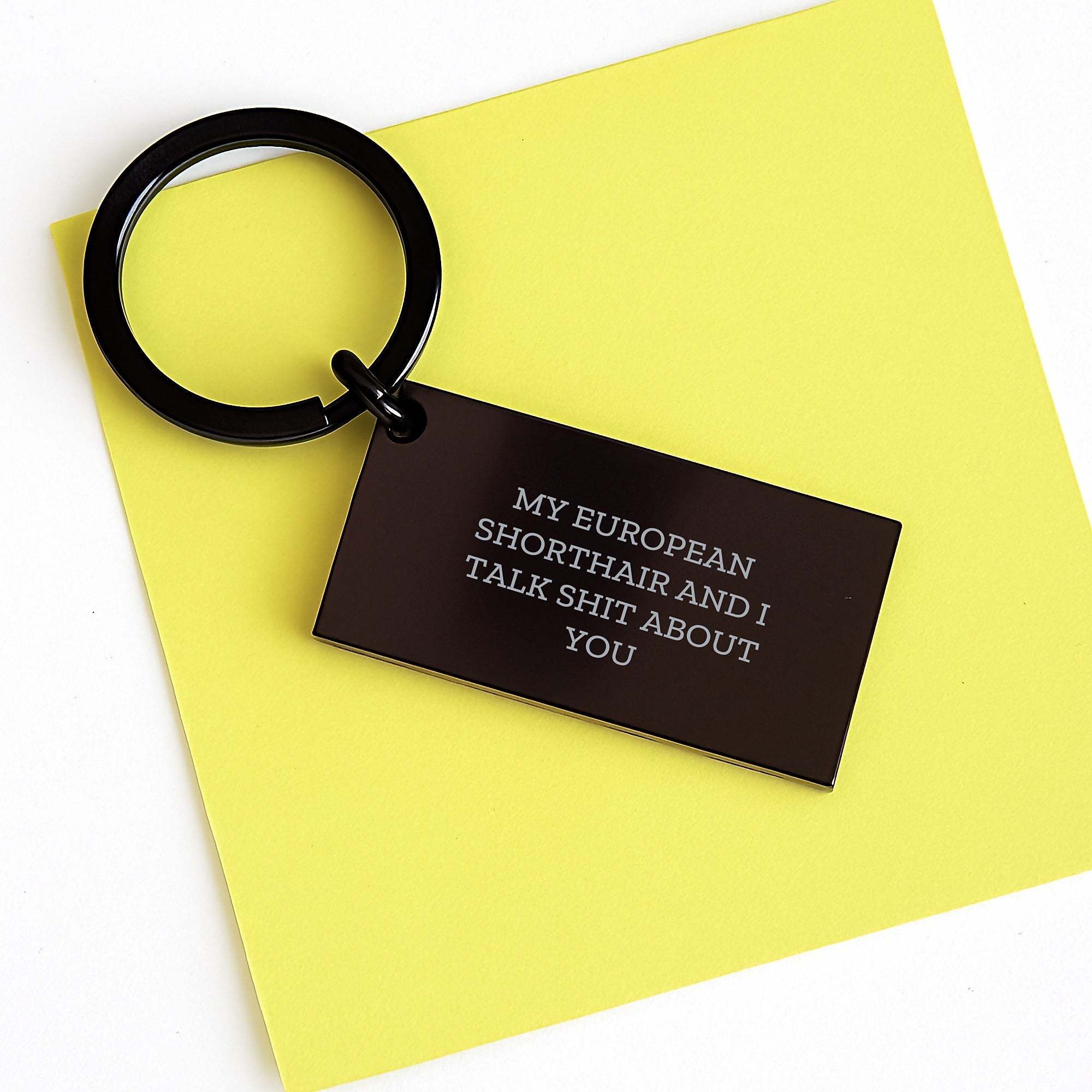 Sassy European Shorthair Keychain for Friends Birthday Gift - Image 3