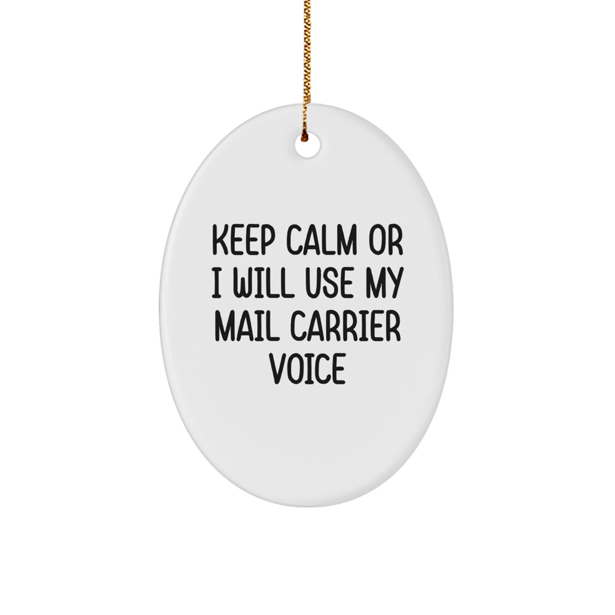 Funny Mail Carrier Oval Ornament Gifts for Christmas Unique Present from Friends to Mail Carrier