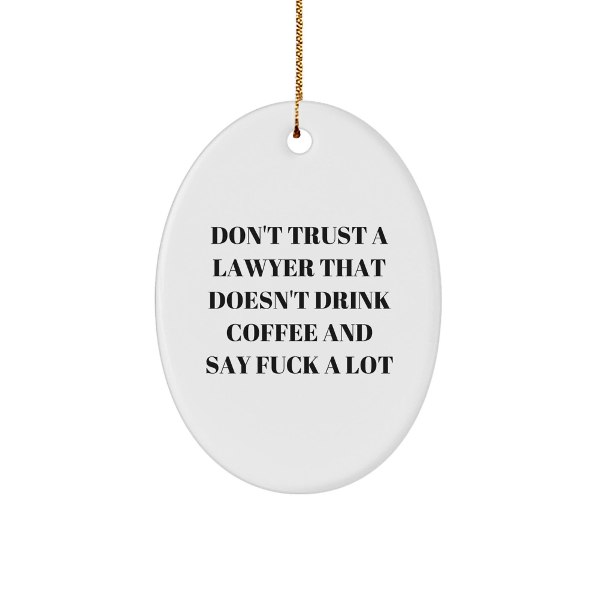 Funny Lawyer Christmas Oval Ornament Gifts from Coworkers for Lawyer Colleagues