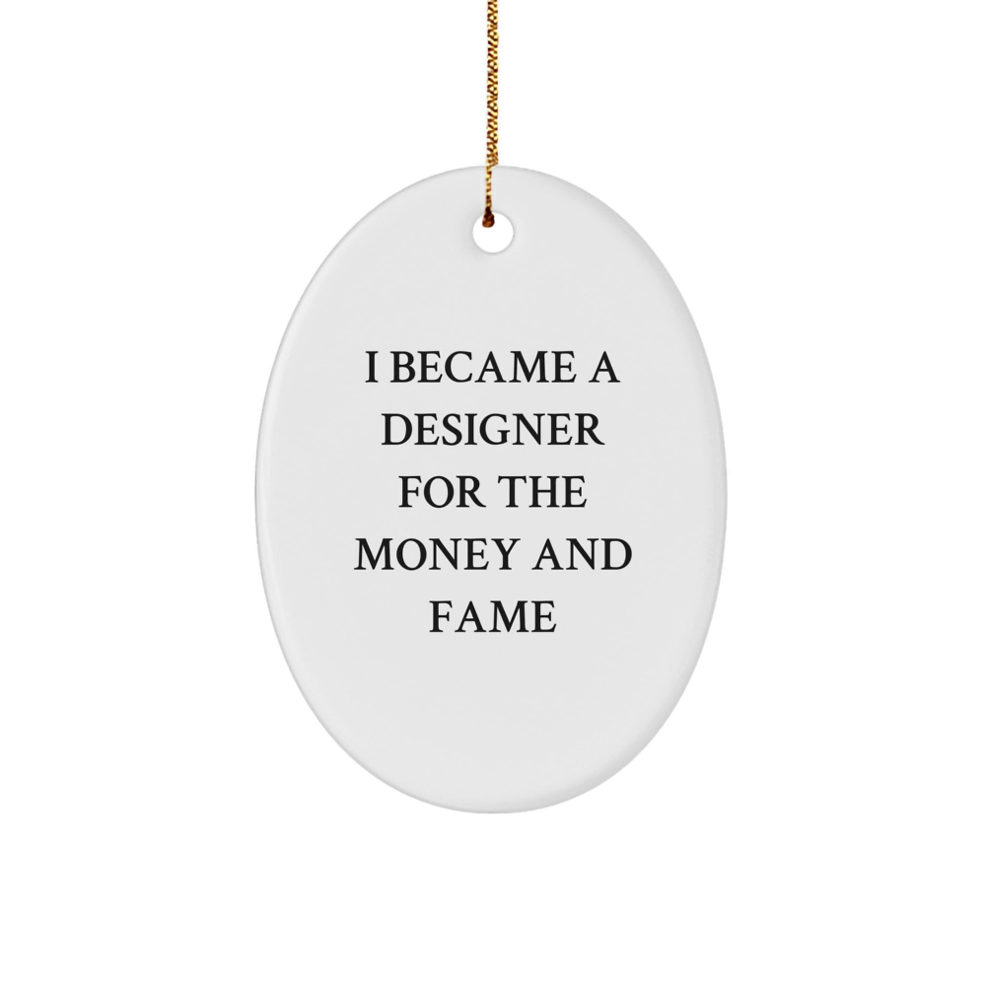 Funny Designer Oval Ornament Gifts from Friends for Christmas Unique Designers