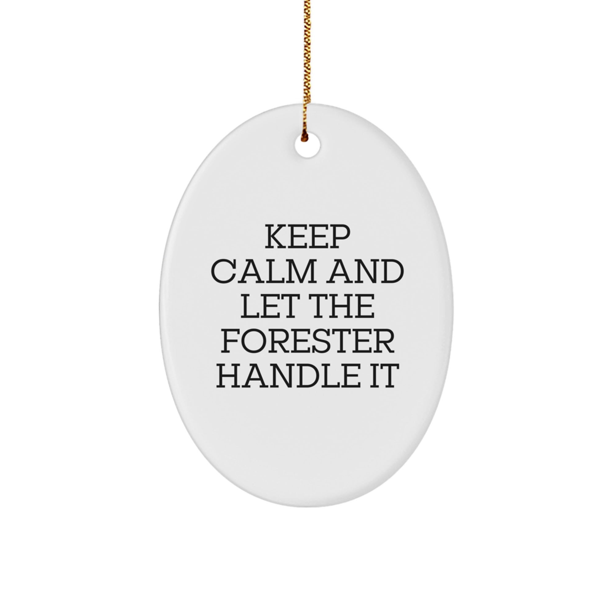 Funny Forester Oval Ornament, Gifts from Friends for Forester Men, Christmas Unique Gifts for Family