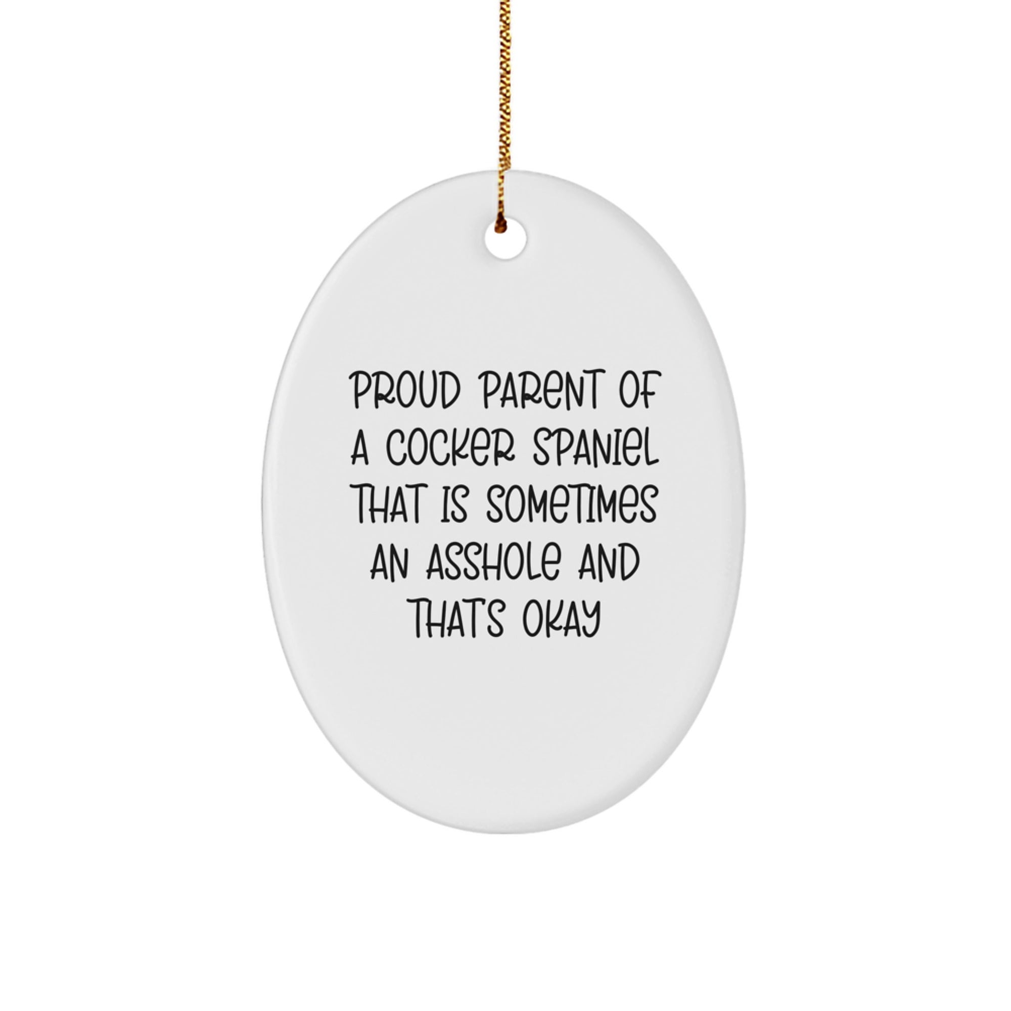 Playful Cocker Spaniel Christmas Ornament Gift for Friends - Novelty