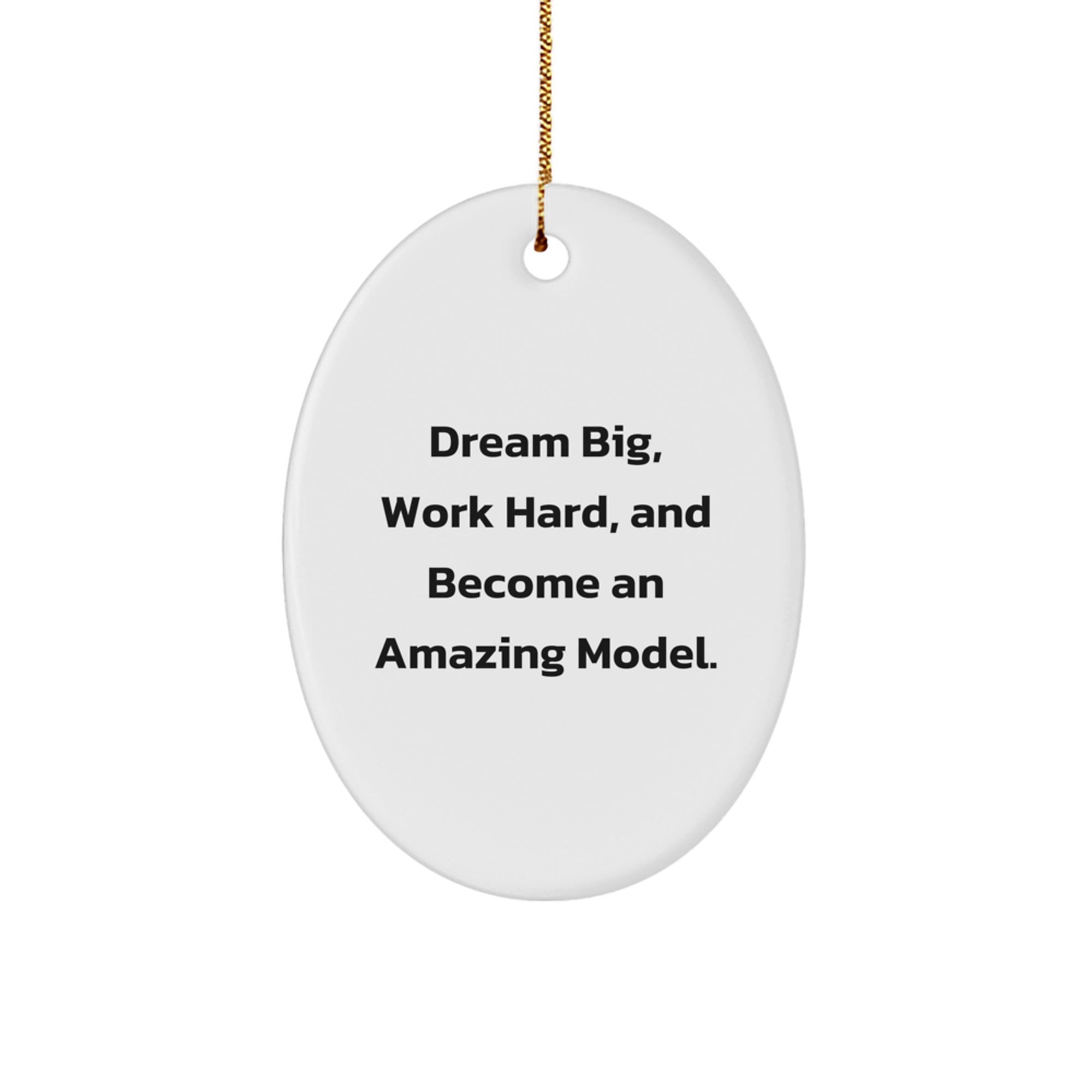 Funny Inspirational Model Gifts from Friends for Model Christmas Unique Gifts with Dream Big Quote Oval Ornament
