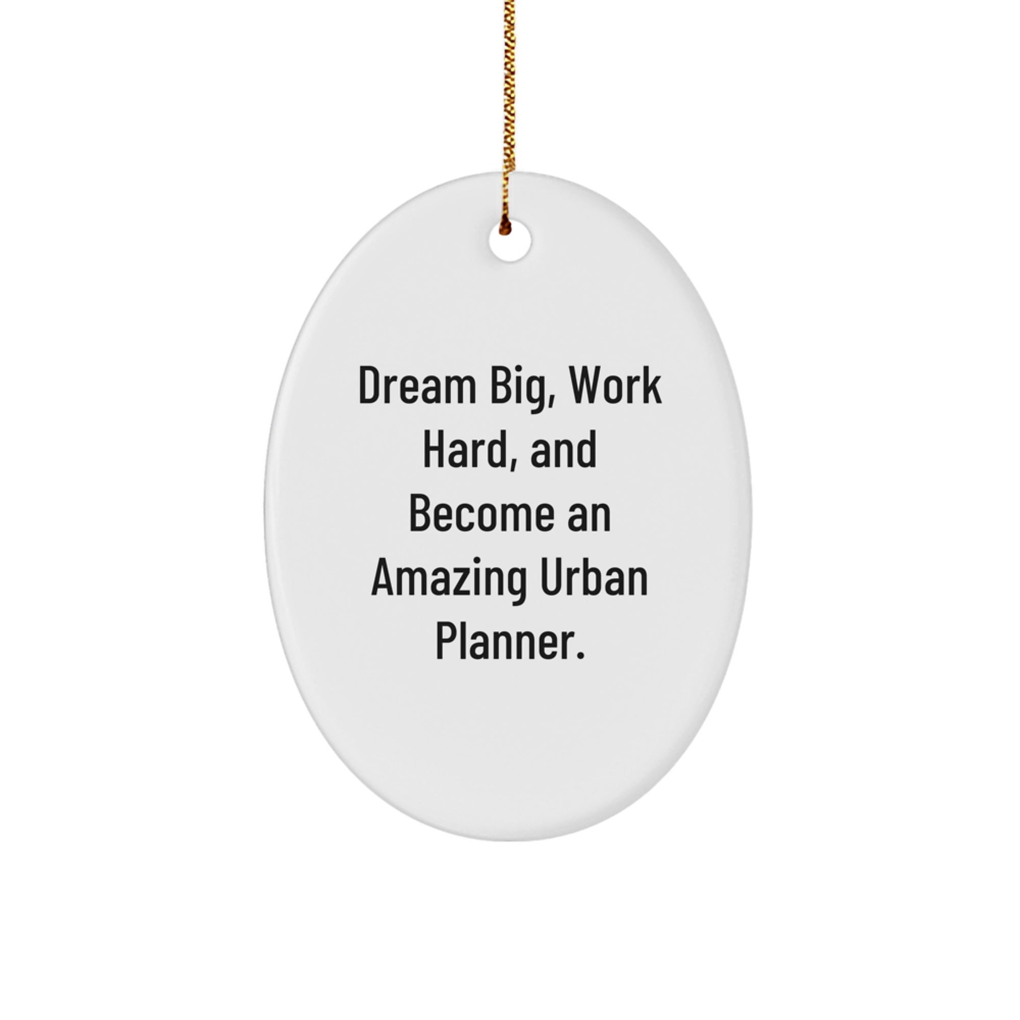 Urban Planner Gifts from Friends, Inspirational Oval Ornament, Christmas Unique Gifts for Urban Planner Men