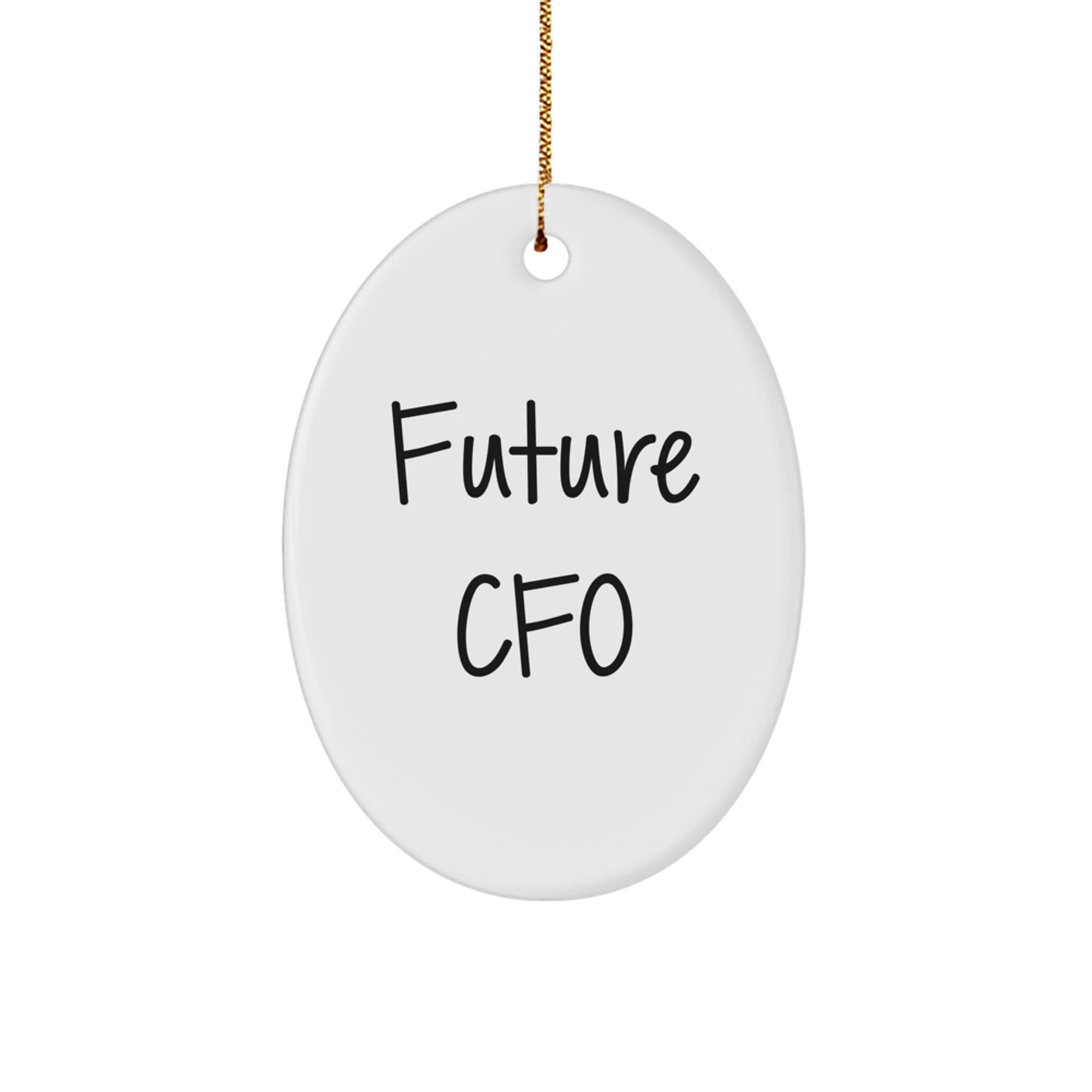 Funny Future CFO Quotes Oval Ornament Gifts from Friends and Family for Christmas