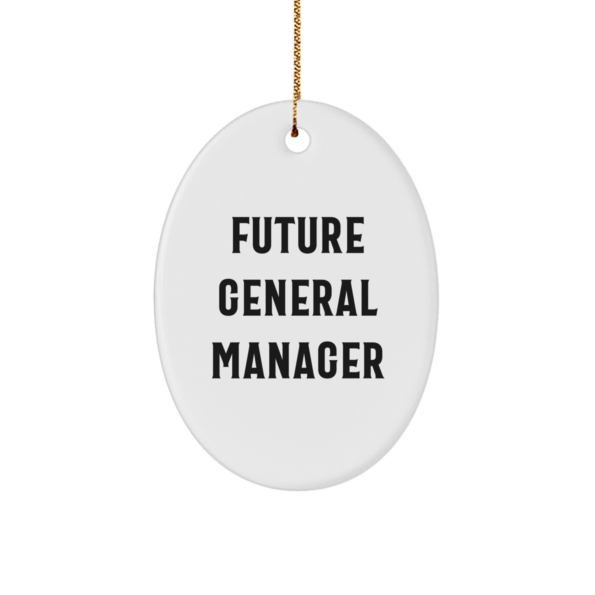 Funny General Manager Gifts from Friends for Future General Managers - Oval Ornament - 'Success is not final, failure is not fatal: It is the courage to continue that counts.'