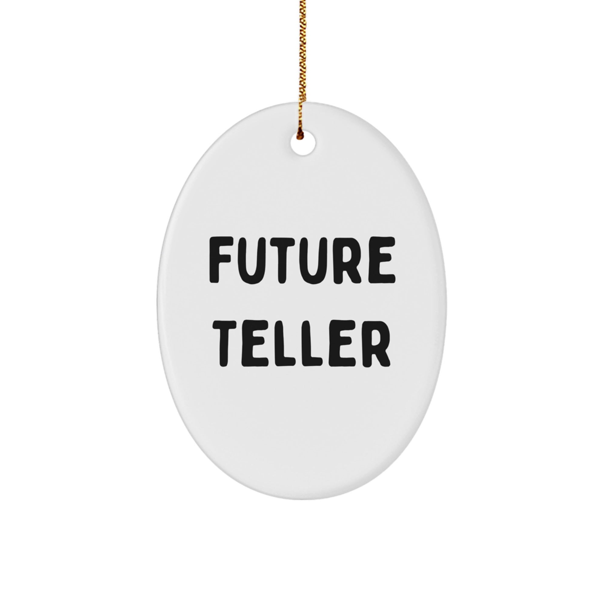 Funny Teller Gifts from Friends for Christmas Unique Oval Ornaments Quote