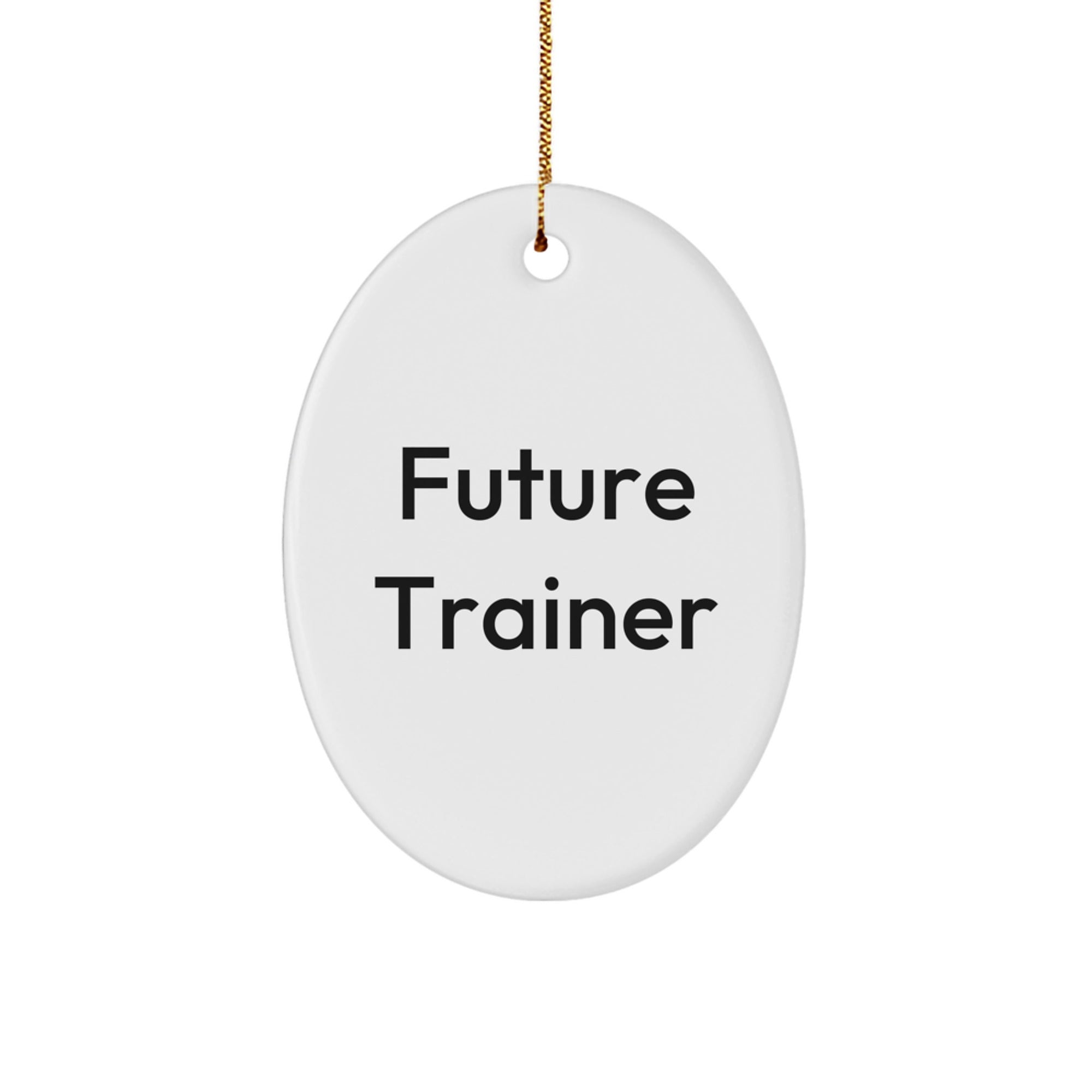 Funny Future Trainer Oval Ornament Gifts from Men to Men Trainers Unique Christmas Unique Gifts