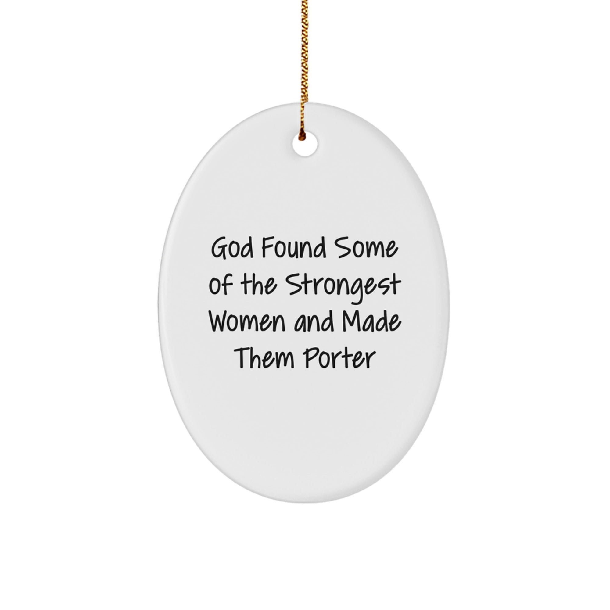 Funny Porter Oval Ornament Gifts for Porter Men Women Friends Coworkers Family - Gifts from Men Women Friends Coworkers Family - Christmas Unique Gifts