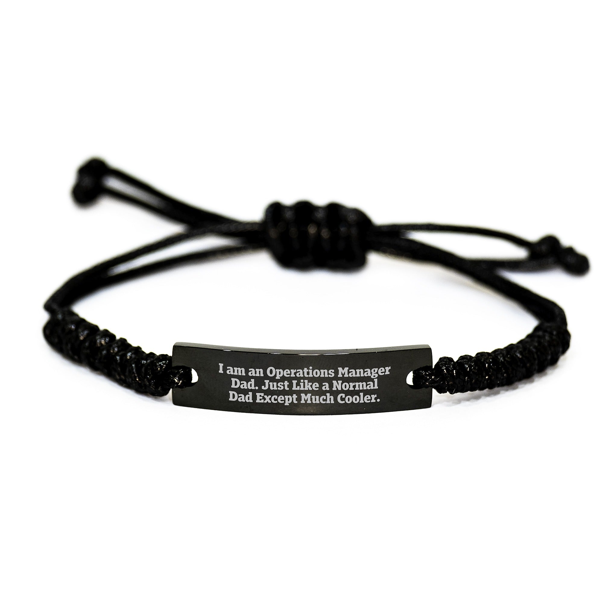 Funny Operations Manager Gifts for Him Rope Bracelet Engraved Dad's Unique Christmas Memorable Presents from Men