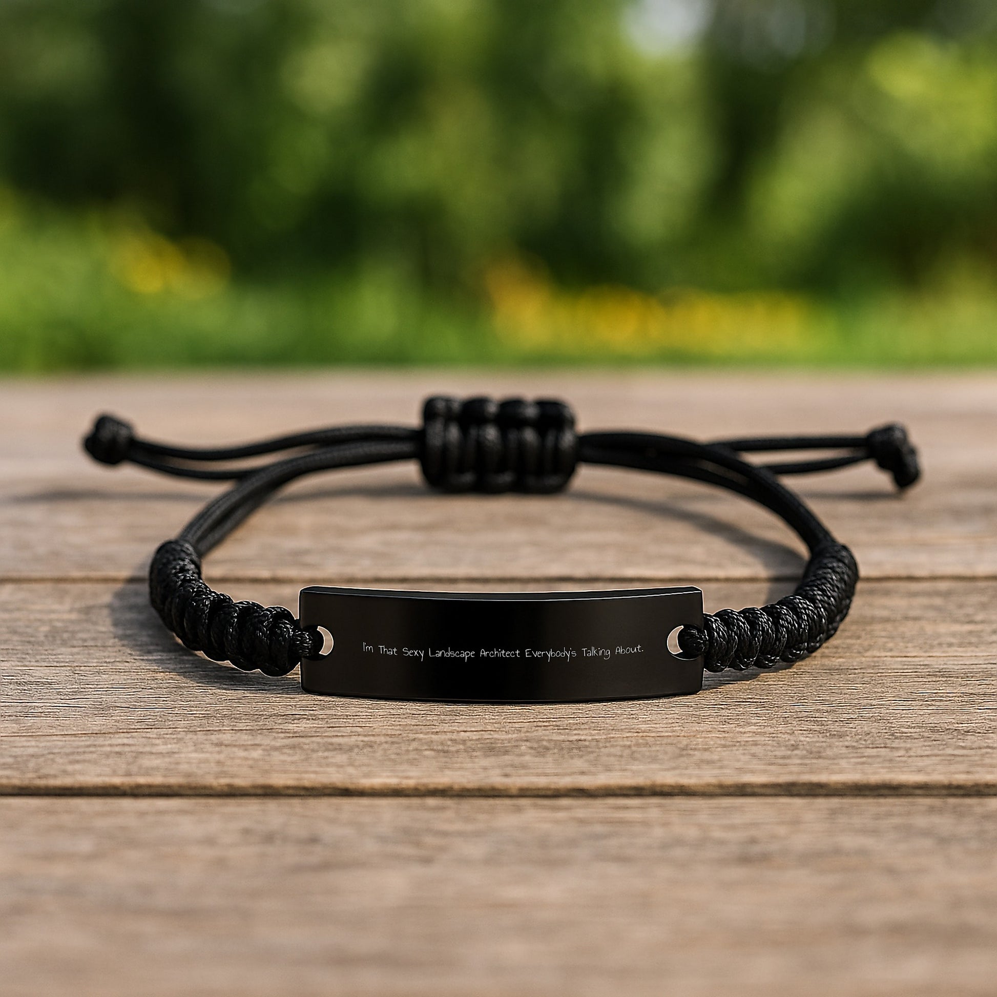 Funny Landscape Architect Gifts, Rope Bracelet for Landscape Architect Graduation, Gifts from Friends to Landscape Architect, Inspirational Quote for Landscape Architect, Adjustable Rope Pendant - Image 2