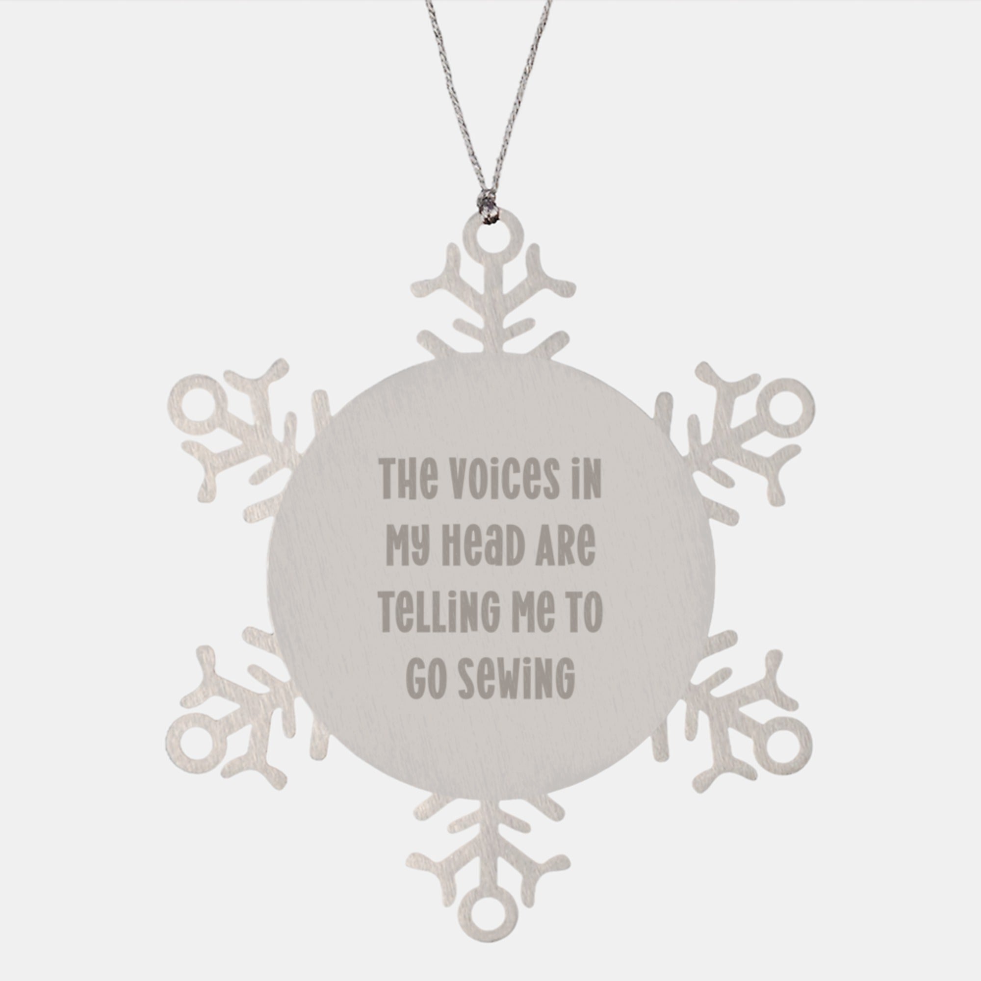 Funny Sewing Gifts for Women from Friends with Snowflake Ornament Quotes