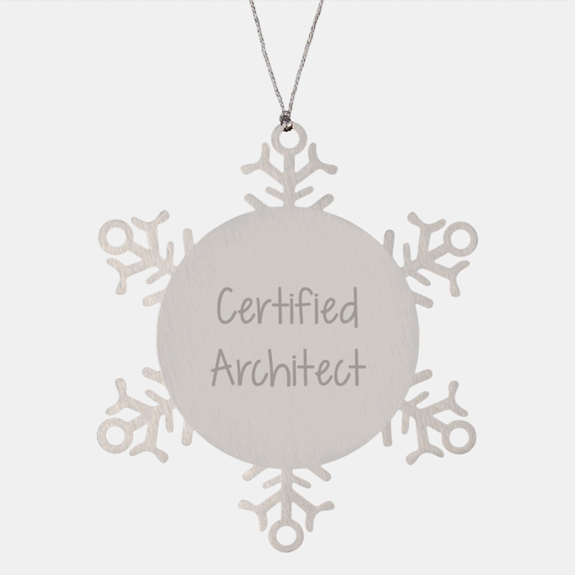 Funny Architect Gifts from Men to Friends - Snowflake Ornament for Christmas Unique Gifts