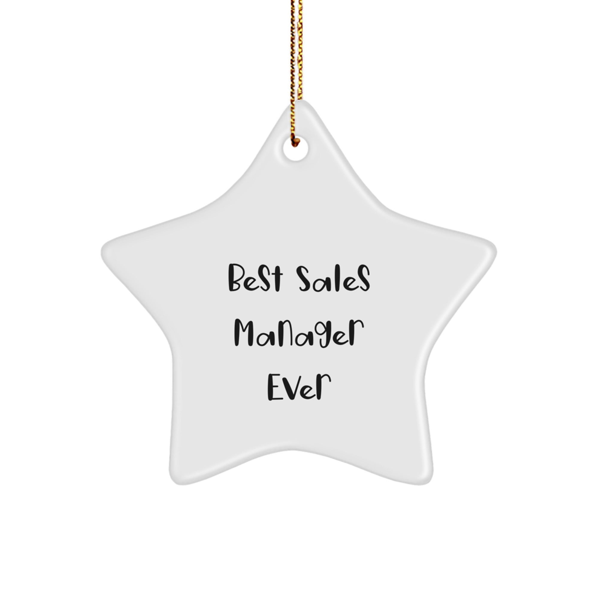 Funny Best Sales Manager Ever Star Ornament, Gifts from Friends to Sales Manager, Unique Christmas Unique Gifts for Men