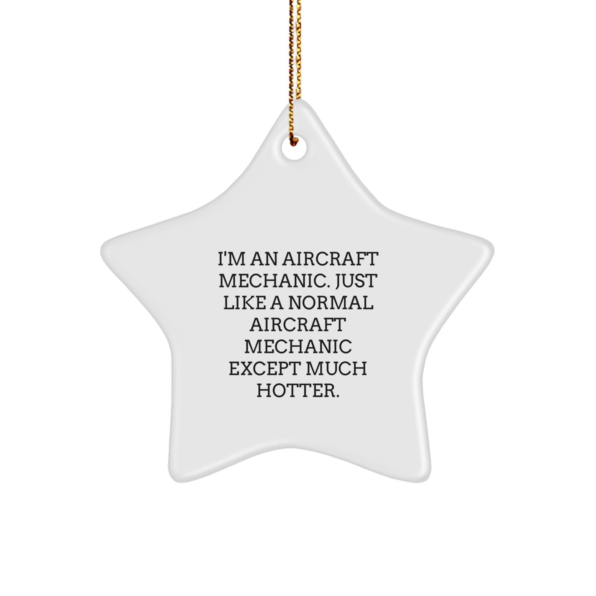 Favorite Aircraft Mechanic Star Ornament for Kids Christmas Gift