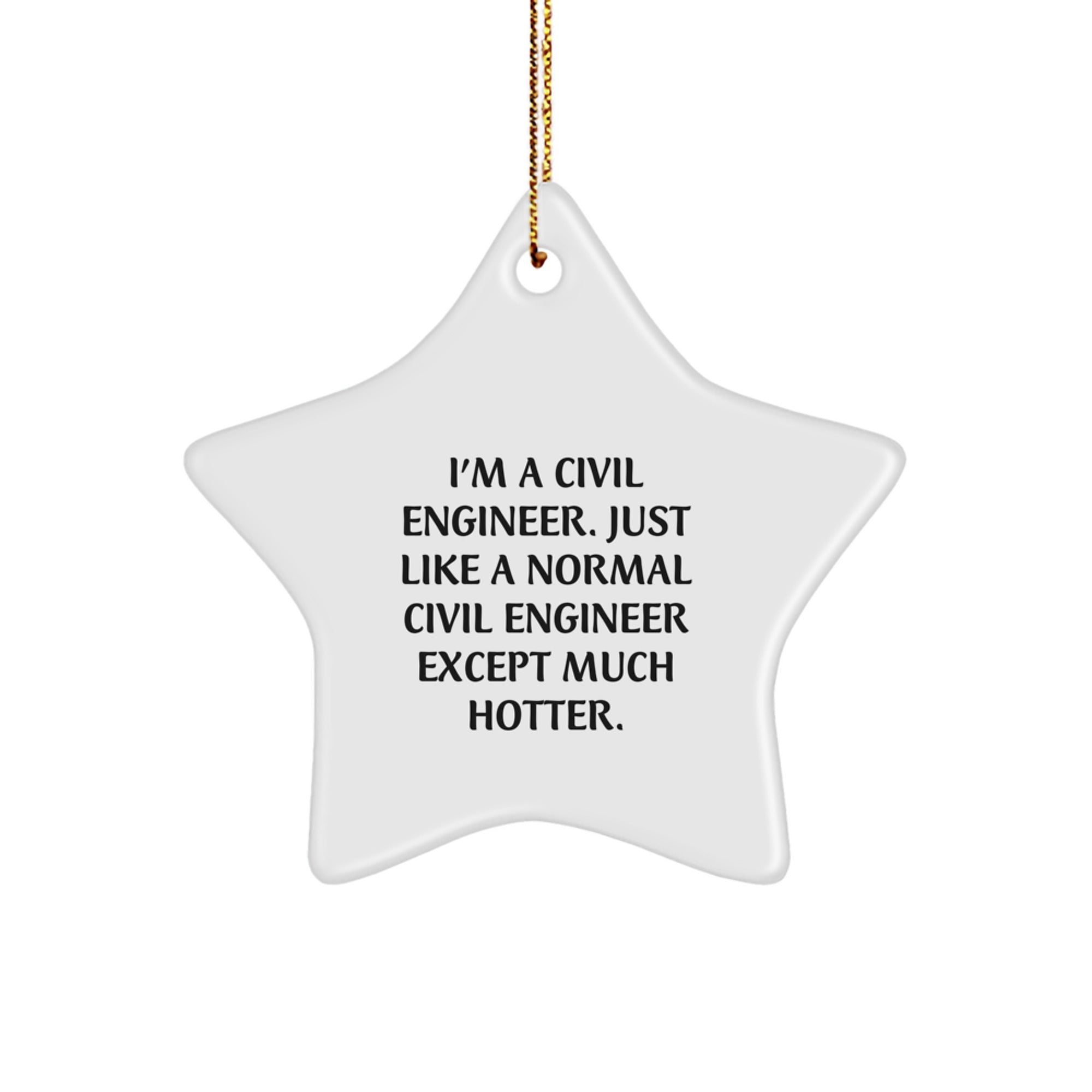 Christmas Gift for Her Civil Engineer Star Ornament Present