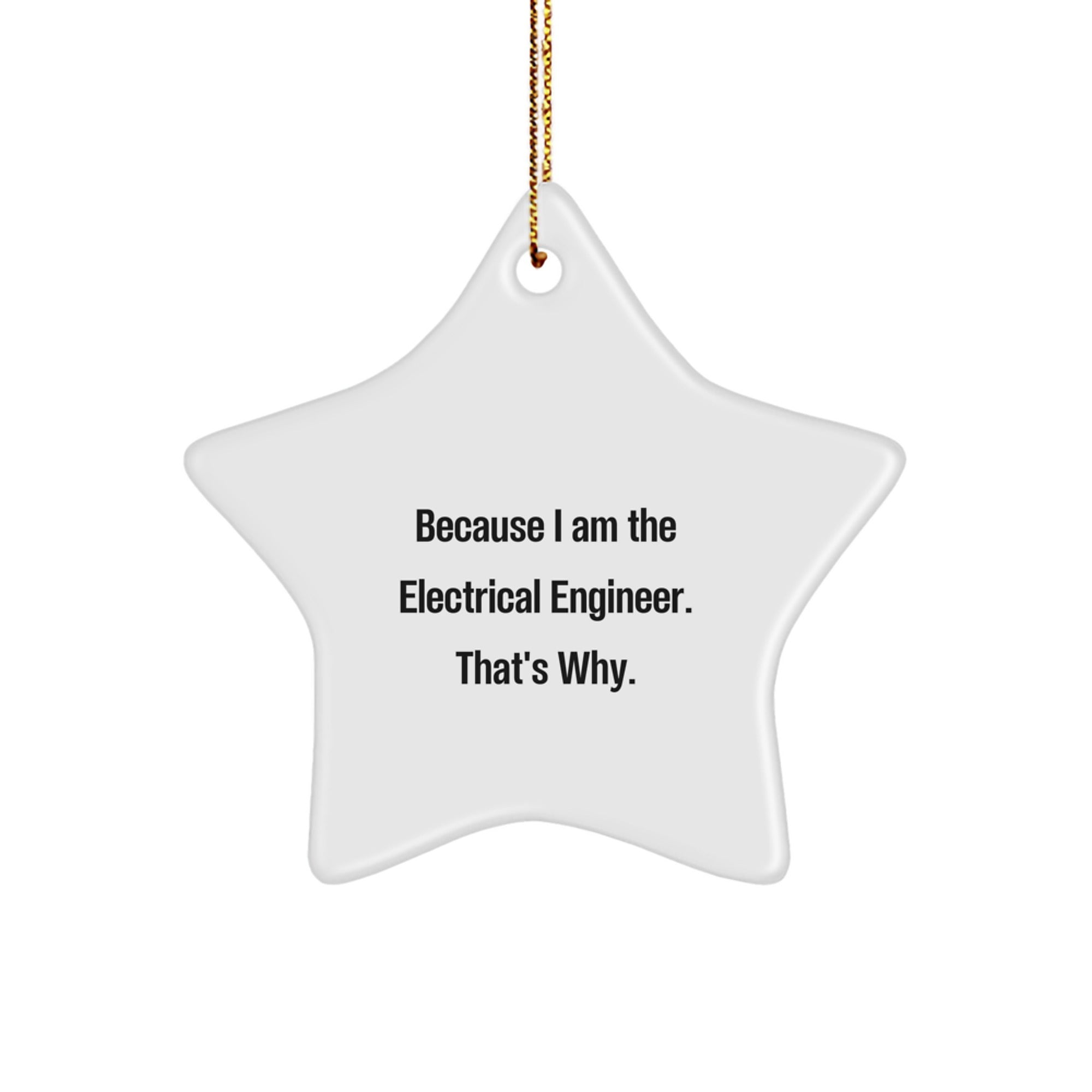 Funny Electrical Engineer Star Ornament Gifts from Friends and Family for Electrical Engineer Men and Women - Christmas Unique Decorations