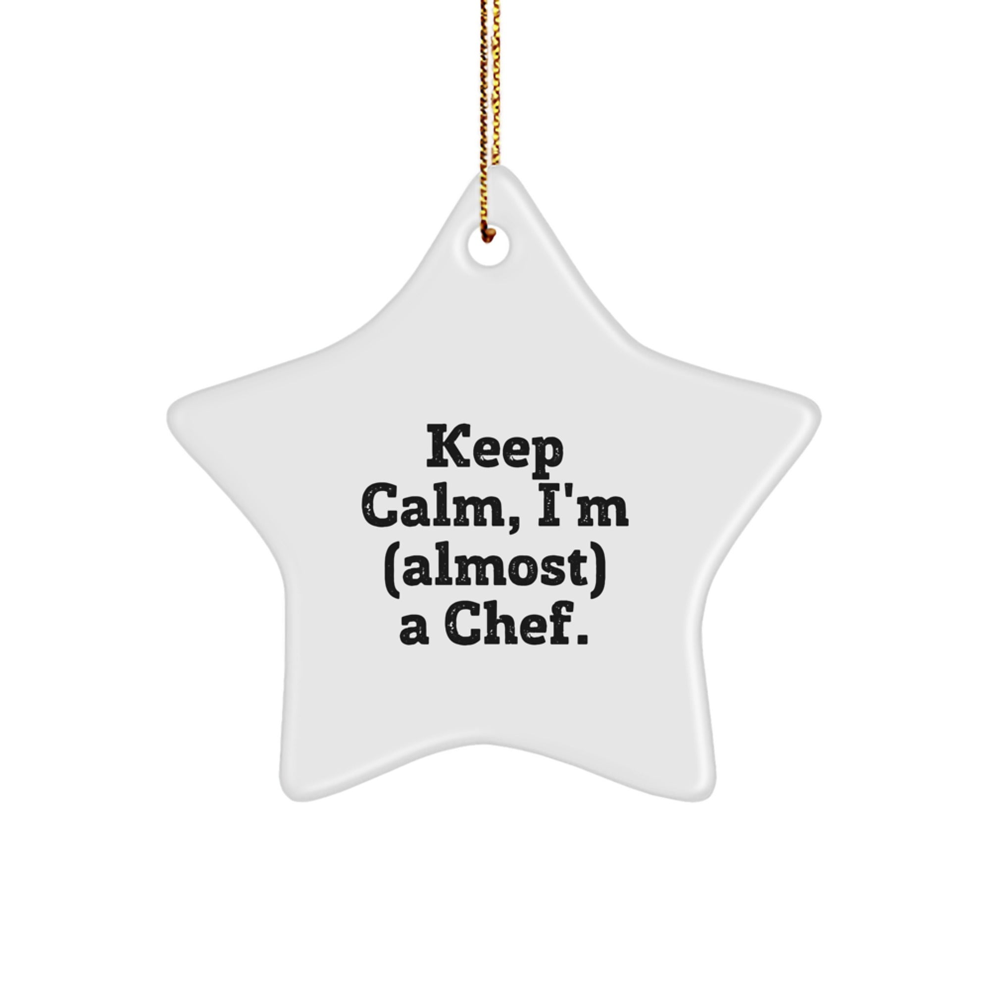 Funny Chef Star Ornament, Gifts from Friends to Chef, Star Ornament for Men Women Christmas Unique Gifts