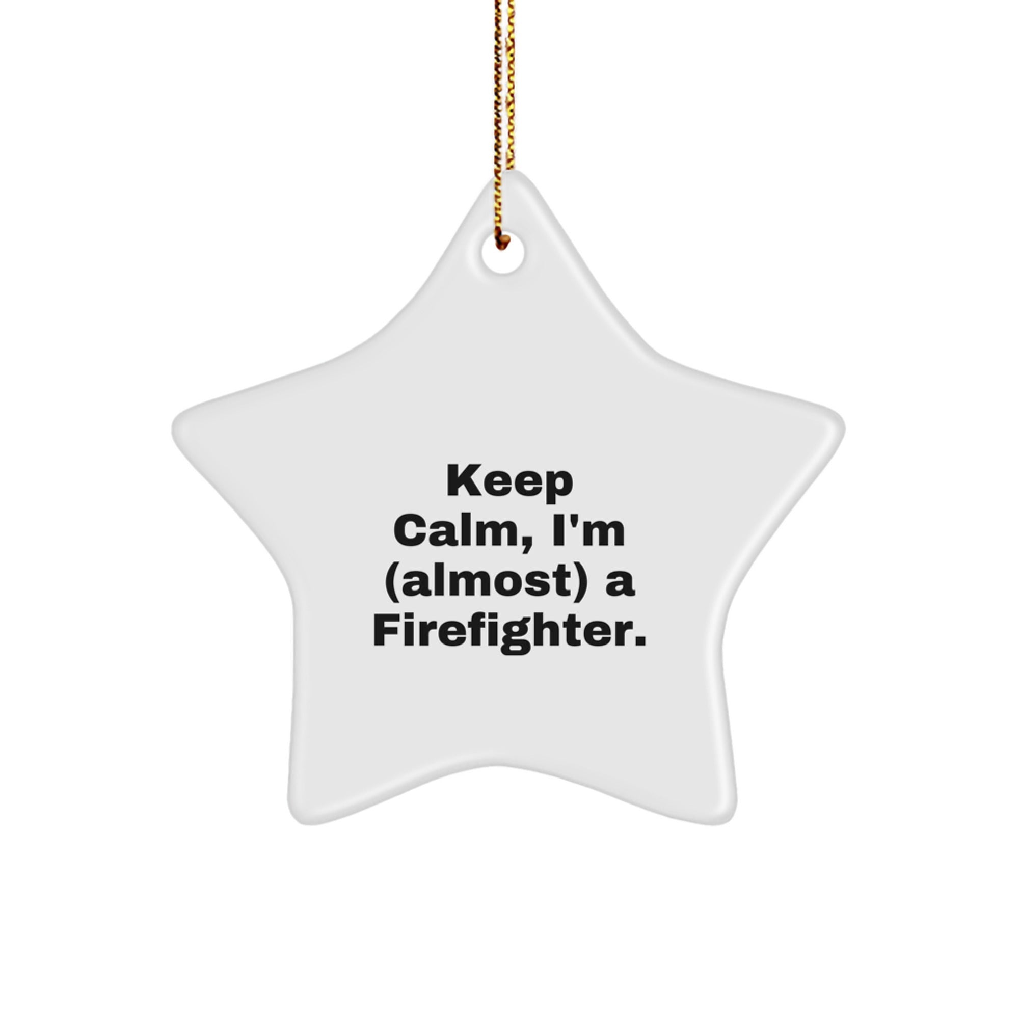 Funny Firefighter Gifts from Men to Firefighter Friends for Christmas Unique Star Ornament