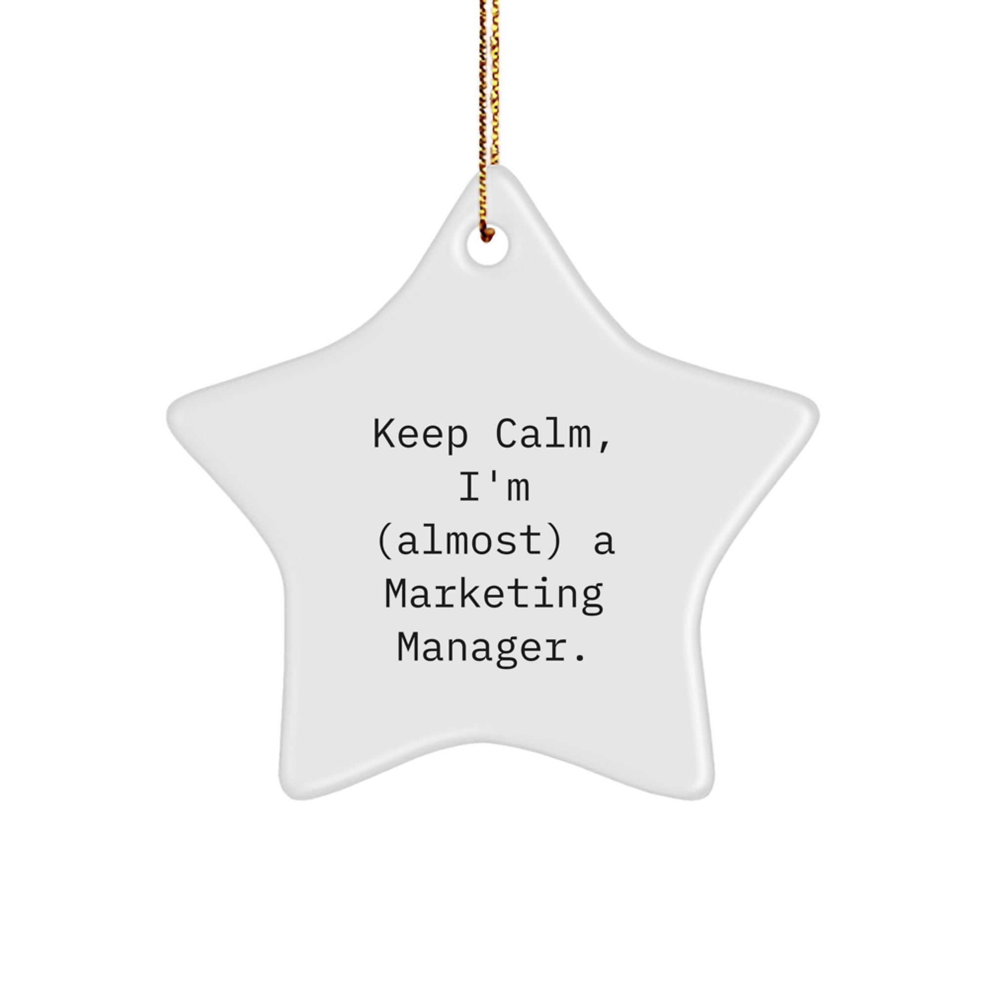 Funny Marketing Manager Christmas Star Ornament Gifts from Friends, Coworkers, Family for Men, Women, Marketing Manager, Office Decor