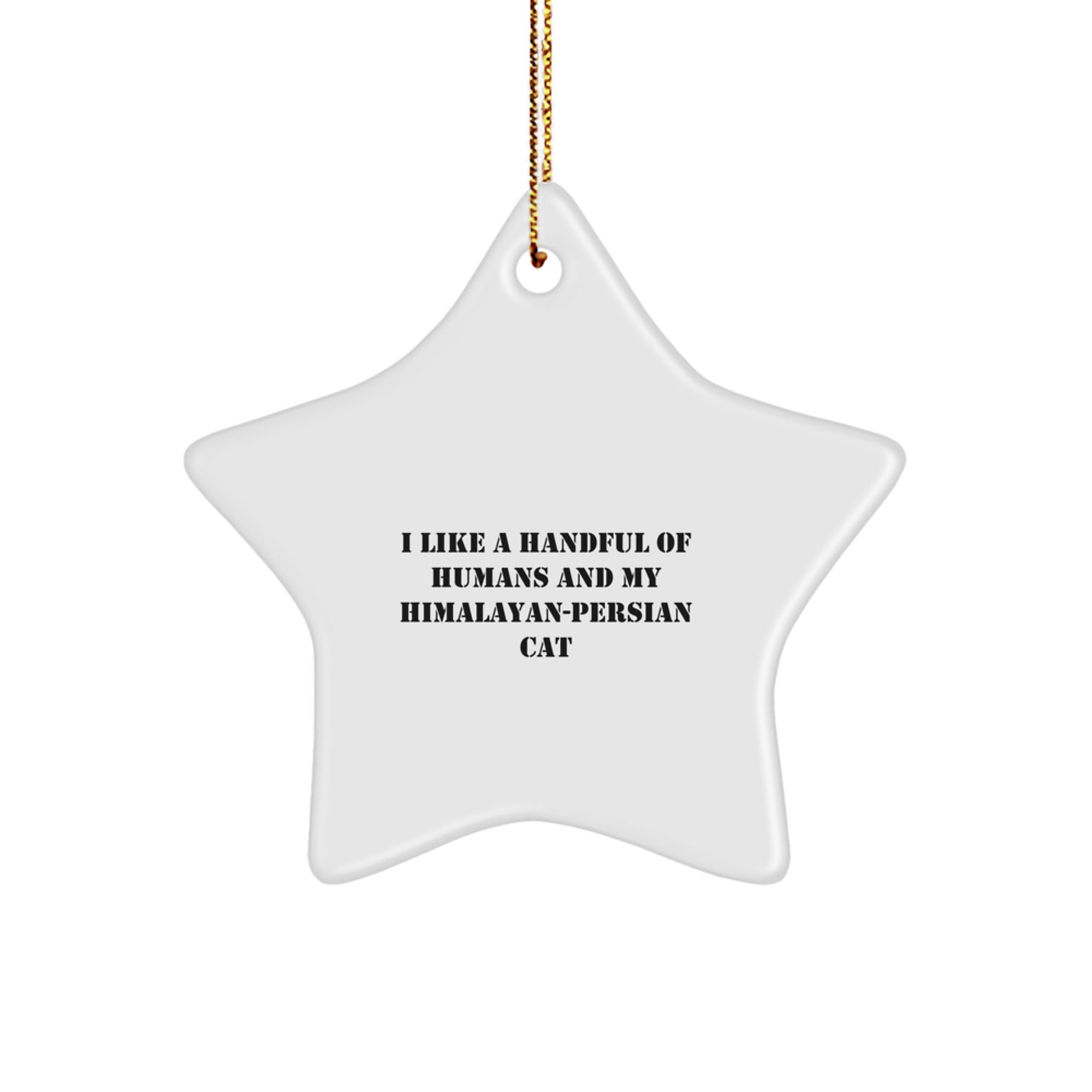 Funny Himalayan-Persian Cat Lover Star Ornament Gifts from Friends and Family for Christmas Unique Presents