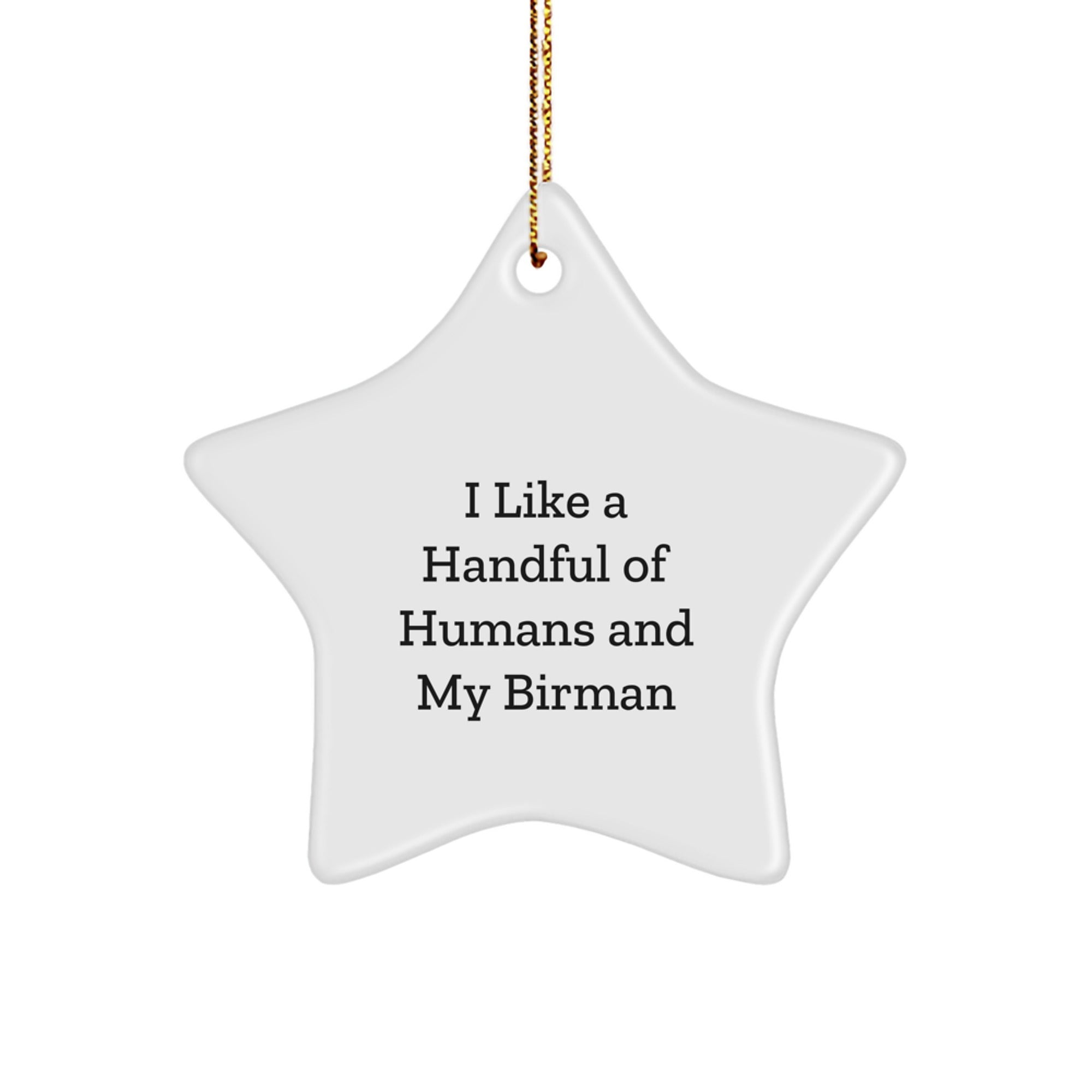 Funny Birman Cat Star Ornament Gifts from Men for Women Coworkers Friends, Christmas Unique Gifts for Him Her Kids Friends