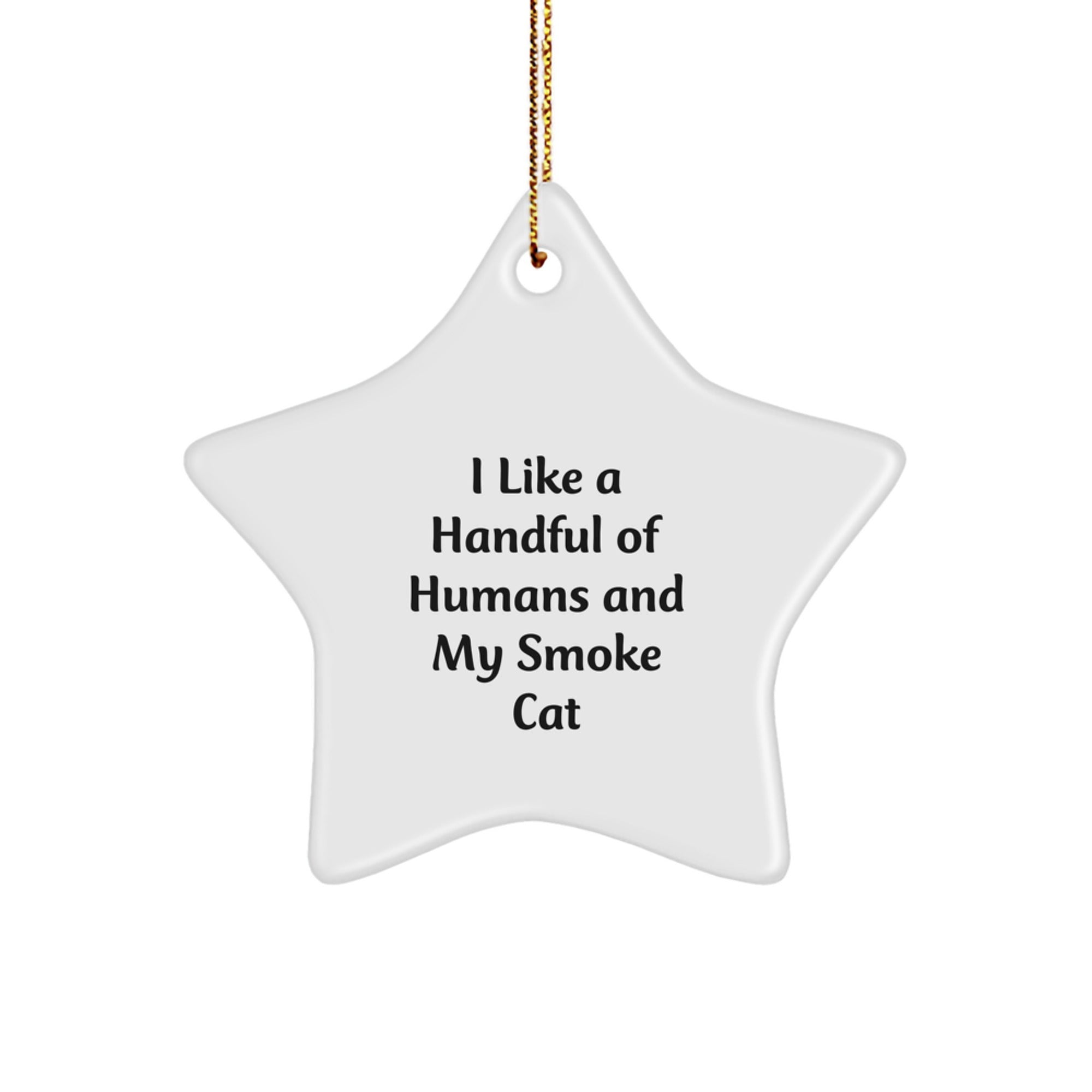 Funny Smoke Cat Star Ornament, Gifts for Smoke Cat Enthusiasts from Friends and Family, Christmas Unique Gifts