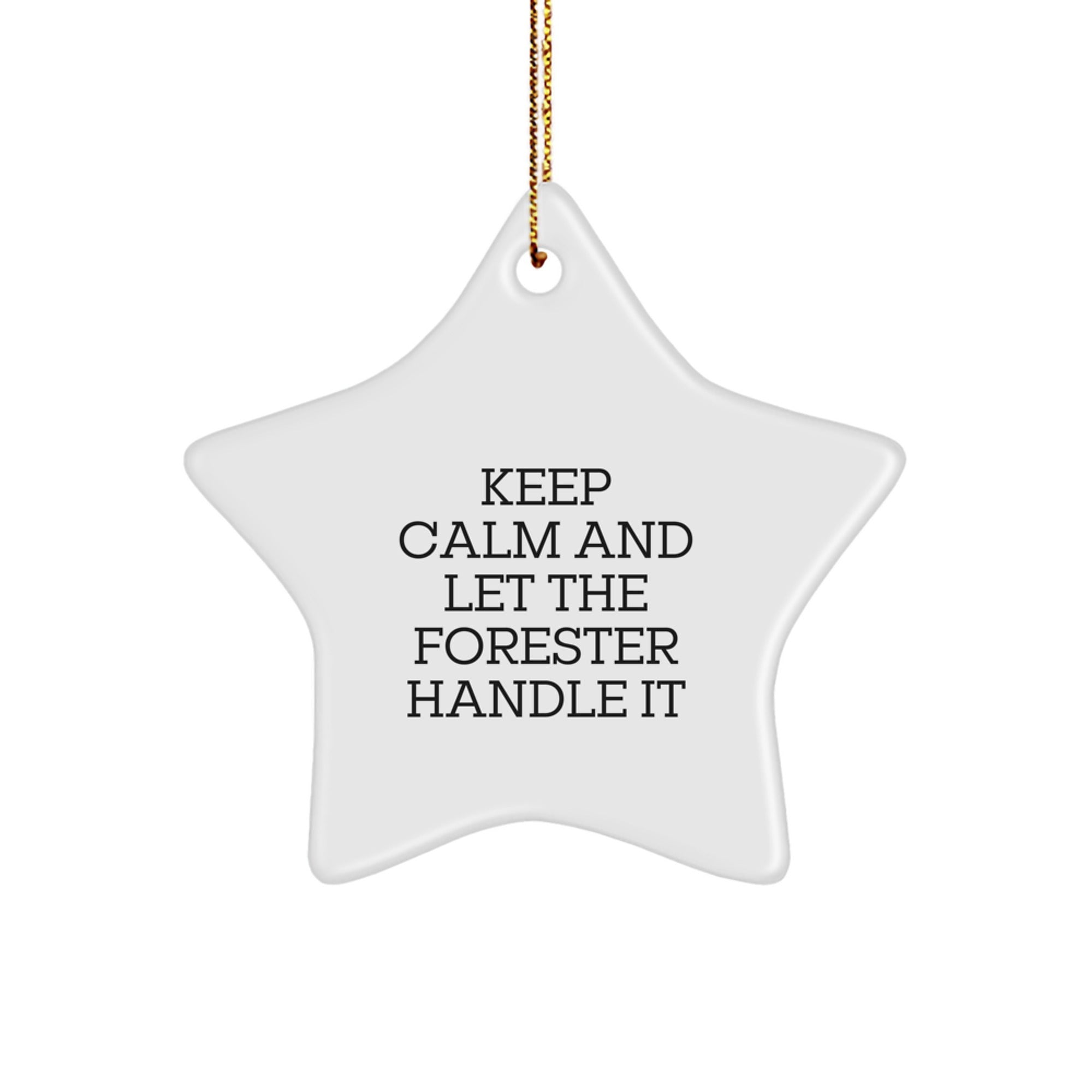 Funny Forester Star Ornament Gifts from Friends and Family - Christmas Unique Presents for Forester