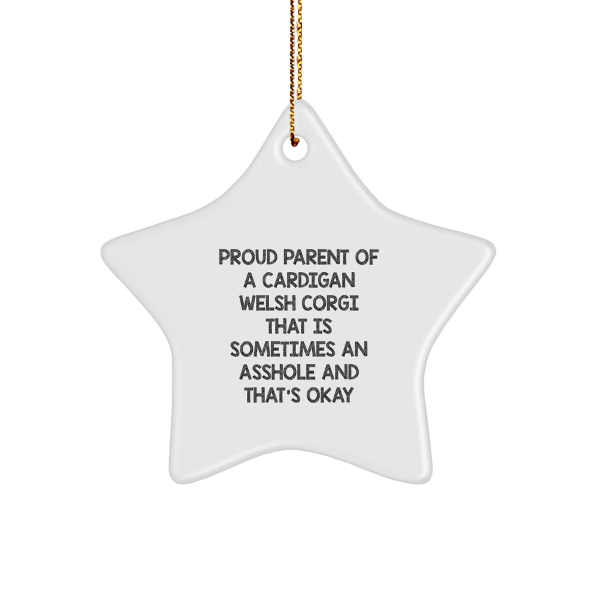 Christmas Ornament Cardigan Welsh Corgi Gift - Proud Parent Quote