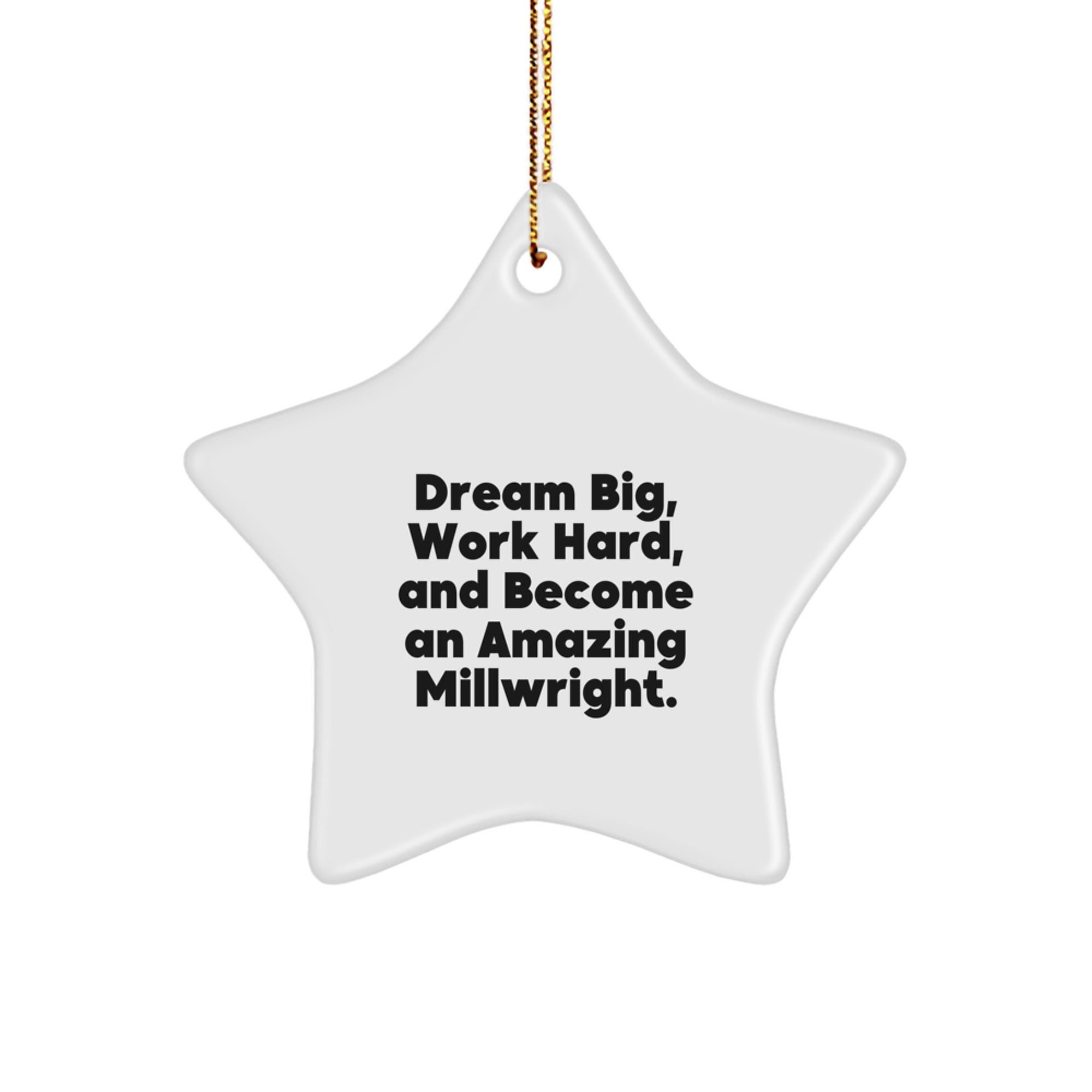 Unique Millwright Gifts for Men - Funny Millwright Star Ornament, Gifts from Family, Friends, or Coworkers for Christmas Unique Gifts