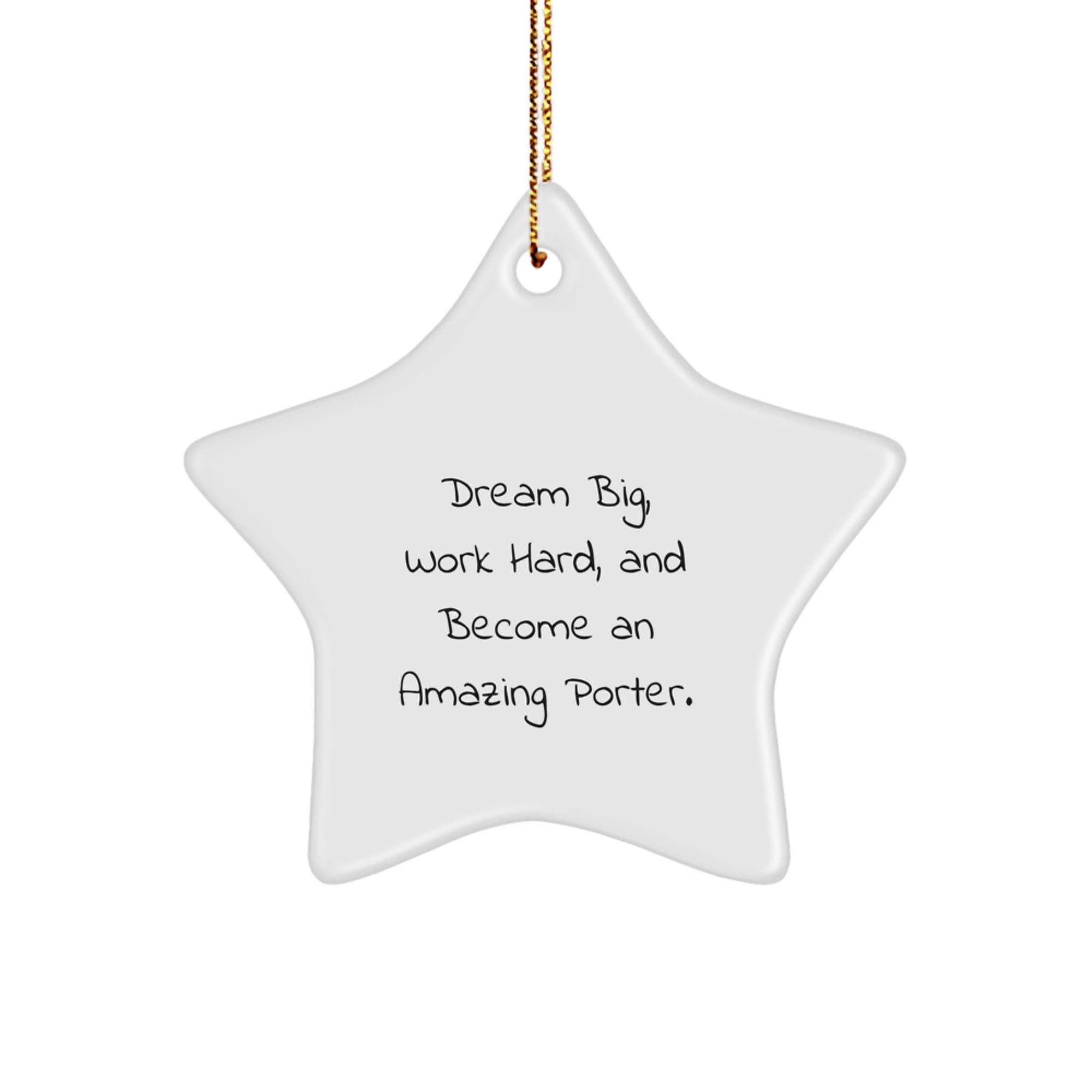 Funny Porter Star Ornament Gifts from Family Friends for Christmas Unique Decorations