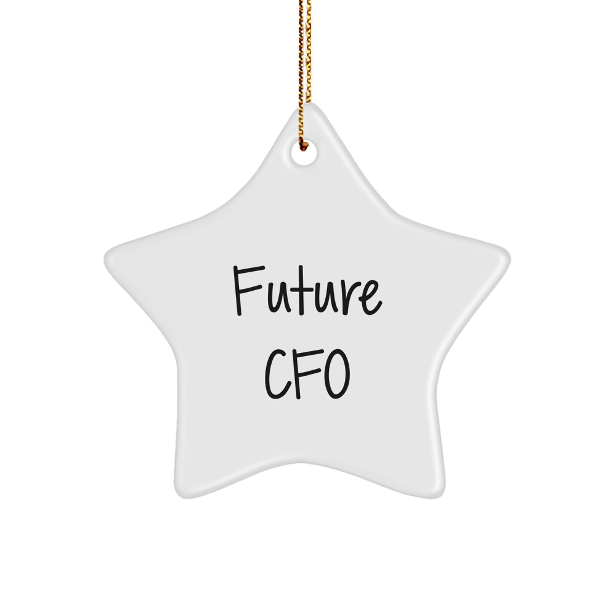 Funny Quotes for Future CFOs, Star Ornament Gifts from Friends, Family, or Coworkers for Men or Women - Christmas Unique Gifts