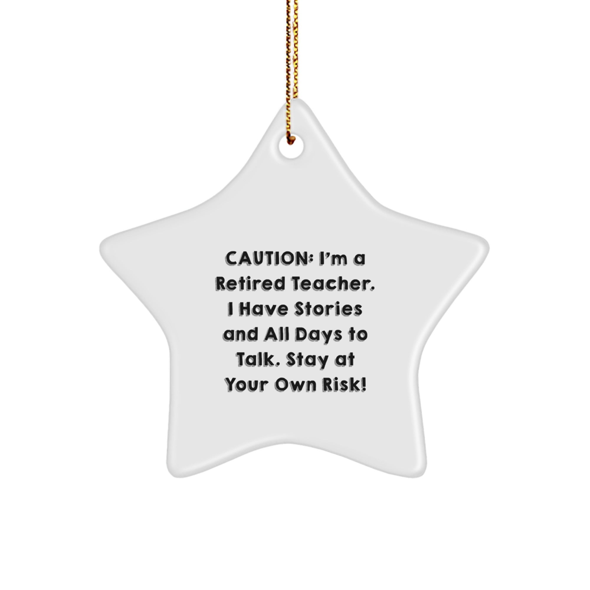 Funny Teacher Star Ornament, Cute Christmas Decorations for Teachers Gifts from Friends, Family, or Coworkers
