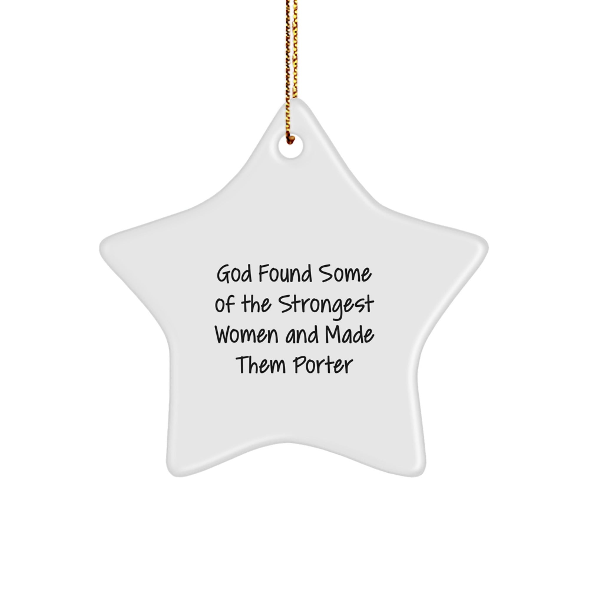 Funny Porter Gifts, Christmas Unique Star Ornament, Star Shaped Gifts for Porter from Family