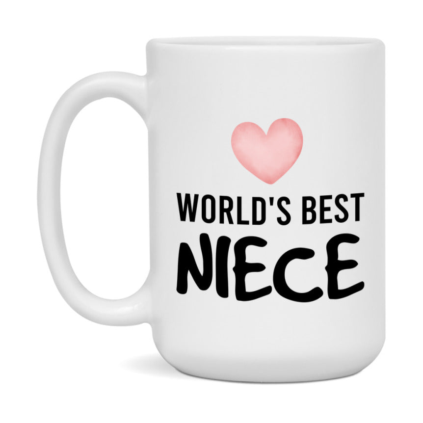 World's Best Niece Mug, Niece Superlative Coffee Mug, 11oz or 15oz Ceramic Cup, Gift for Niece